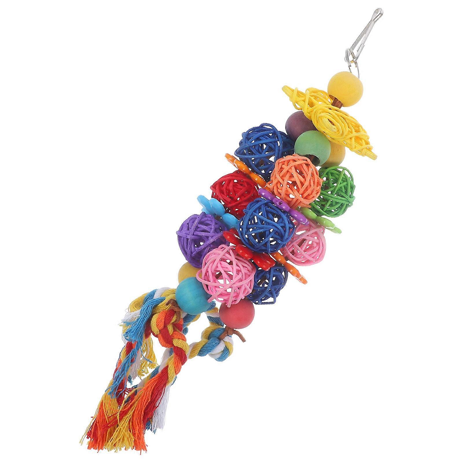Rattan Woven Balls Toy Assorted Color for Pets Providing Communication and Chewing
