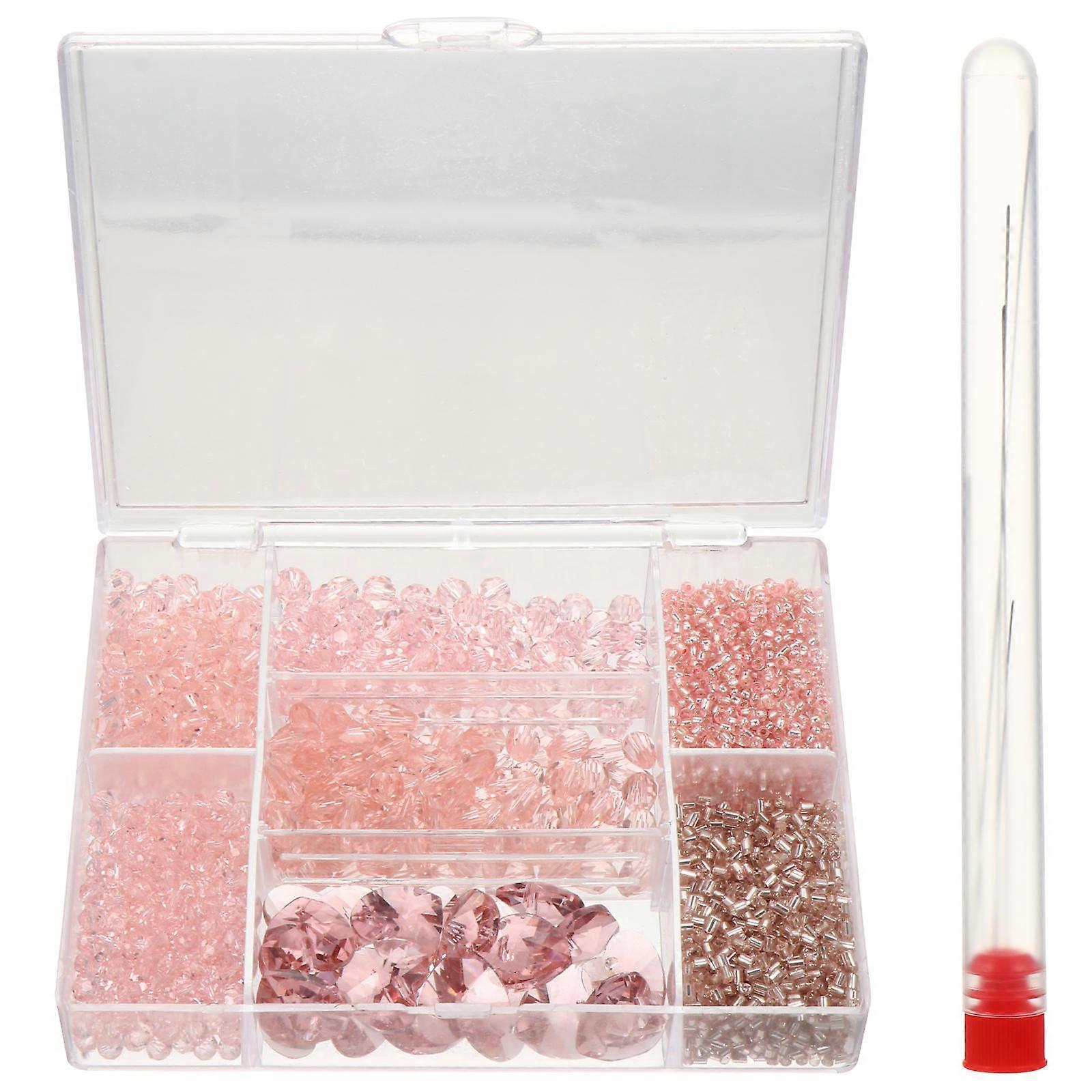 Beads for Jewelry Making 7 Grid Crystal Beads for DIY Craft 2Sets