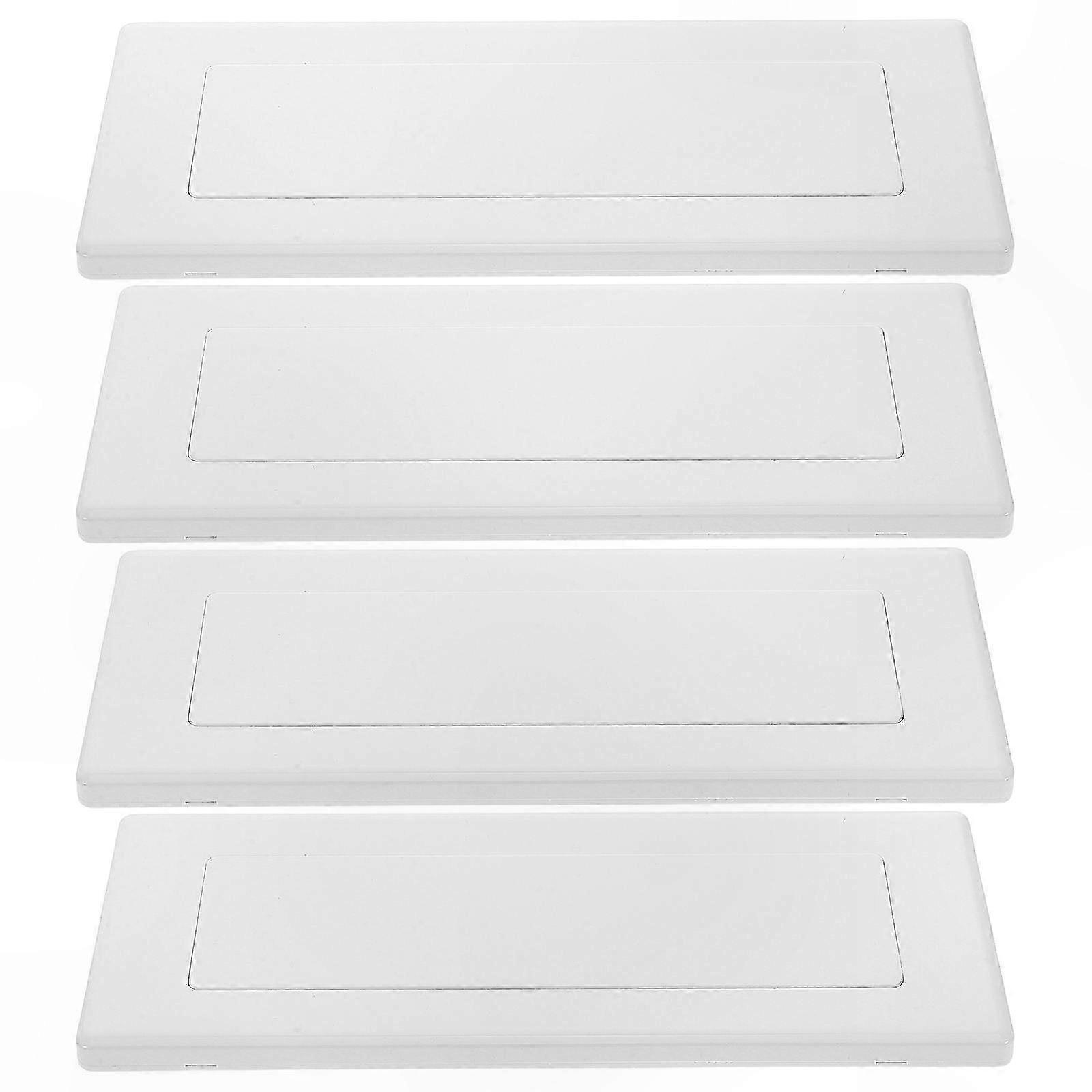 Rectangular Plastic Wall Plate Covers for Electrical Outlet Concealment 4 Pack Commercial Use
