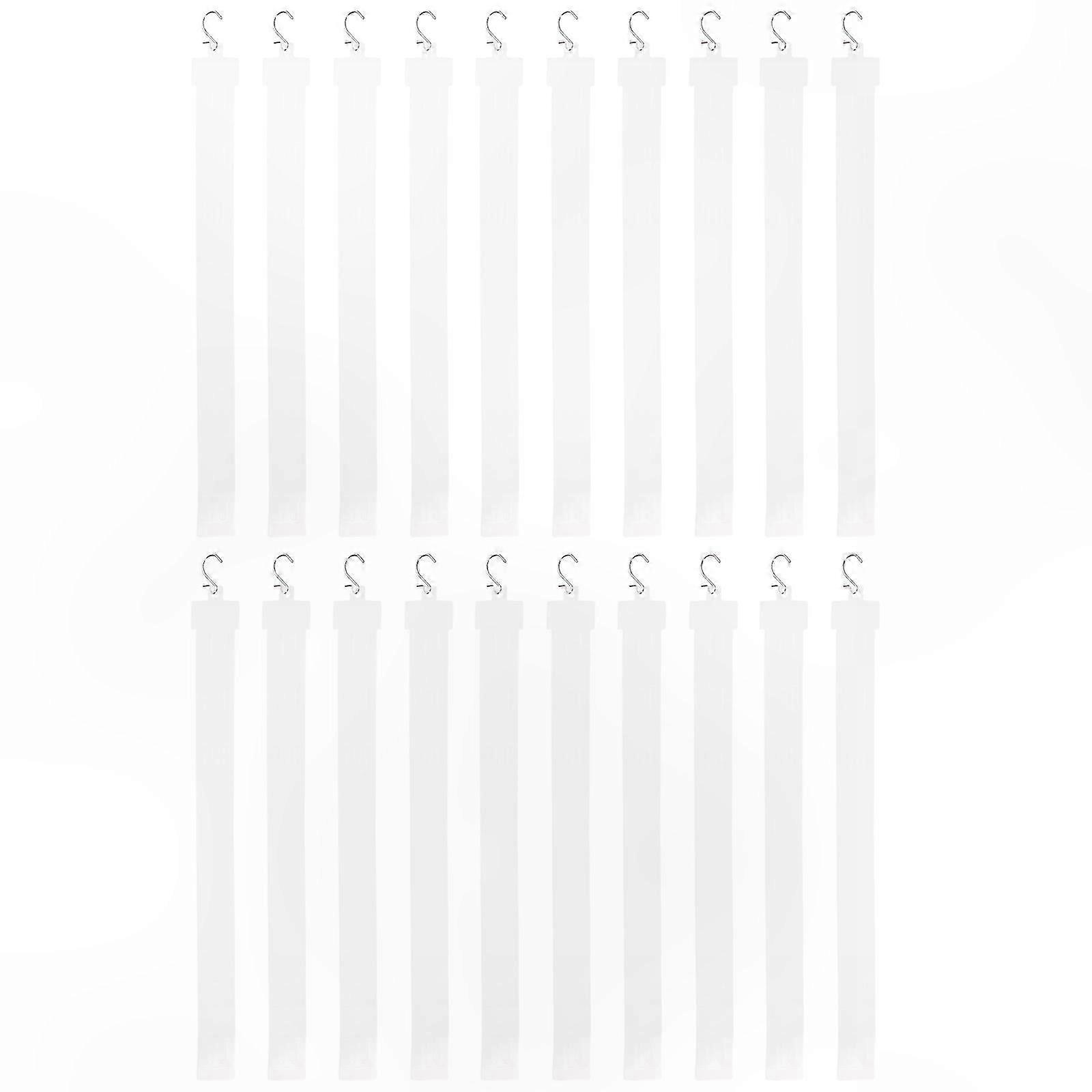20 Pack Hanging Display Strips with S Hooks for Retail Merchandising