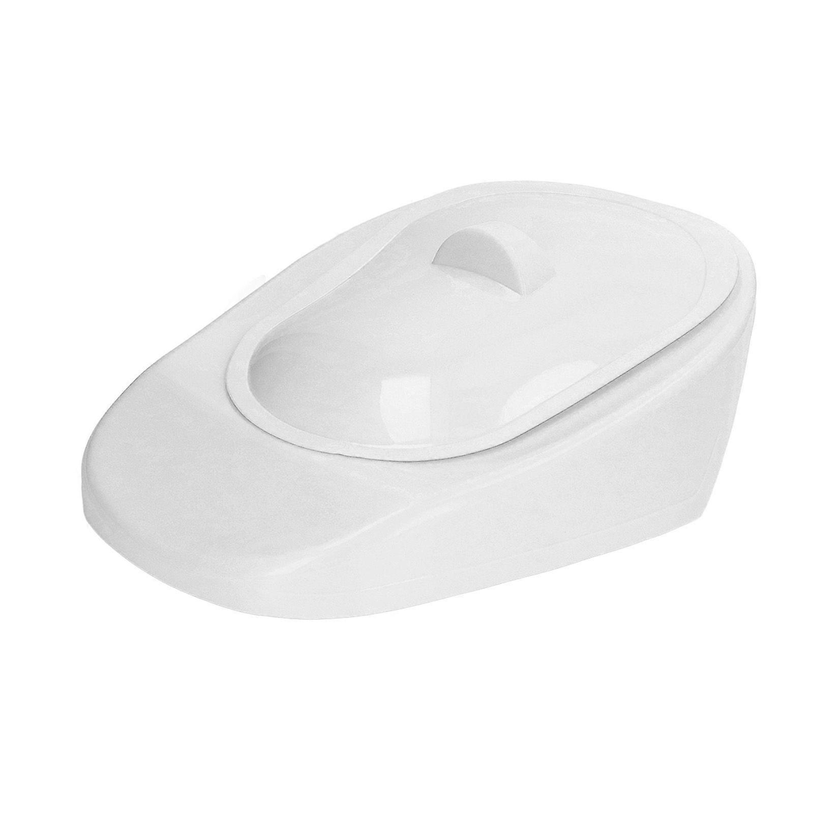 PP Bedpan المنزلية المحمولة على نحو سلس المريض المسنين عموم السرير مع مقبض غطاء للمرأة الحامل أبيض