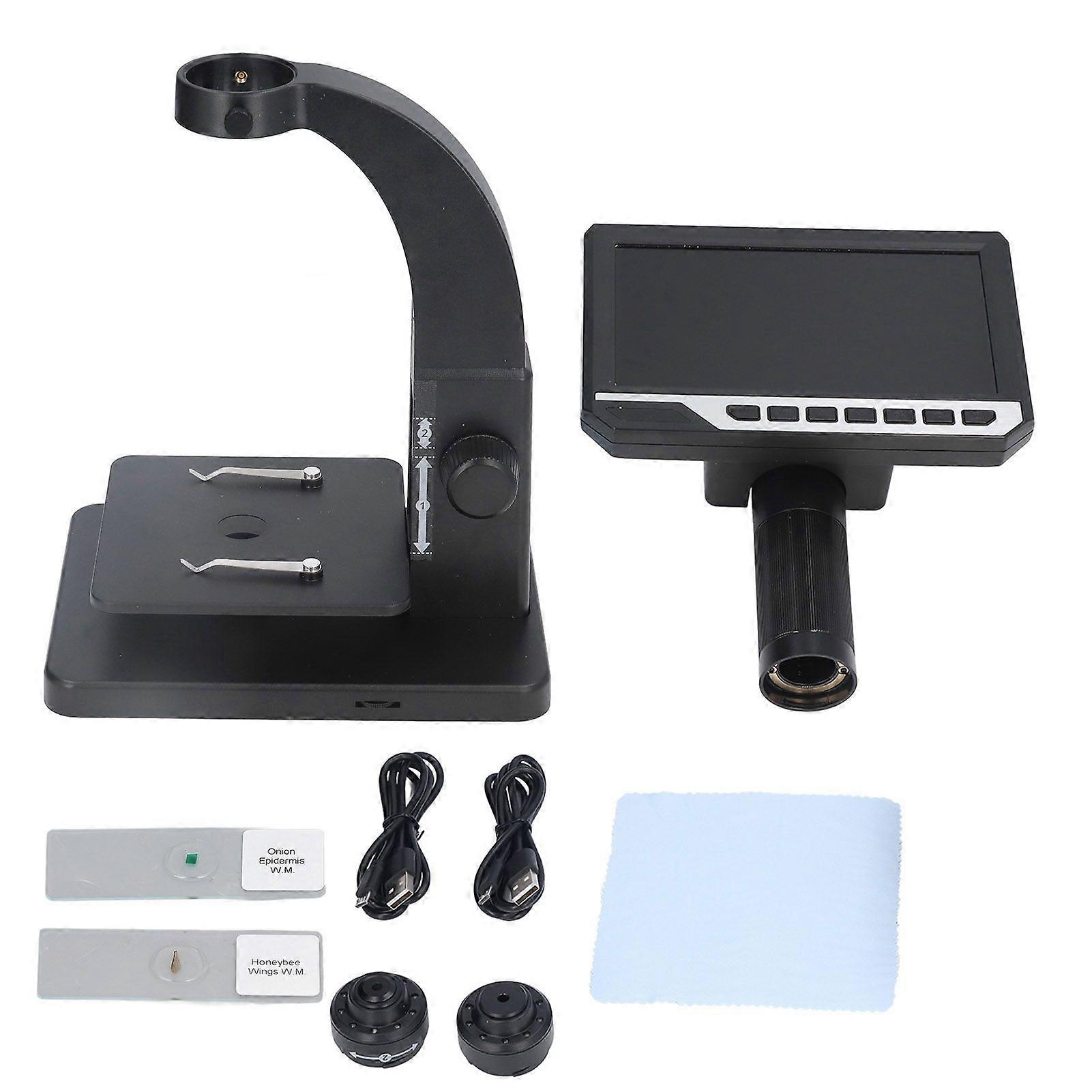 LCD Digital Microscope 2000X Magnification 7in IPS Screen 11 LEDs 12MP High Resolution Inspection Microscope
