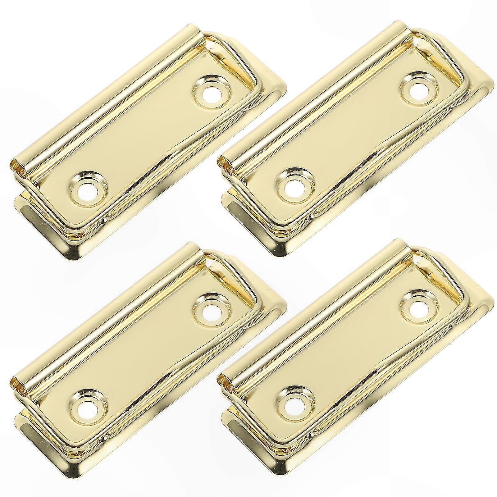 4-Pack Metal Clipboard Clips, Durable Reusable Binder Clips for Organizing Documents and Bills