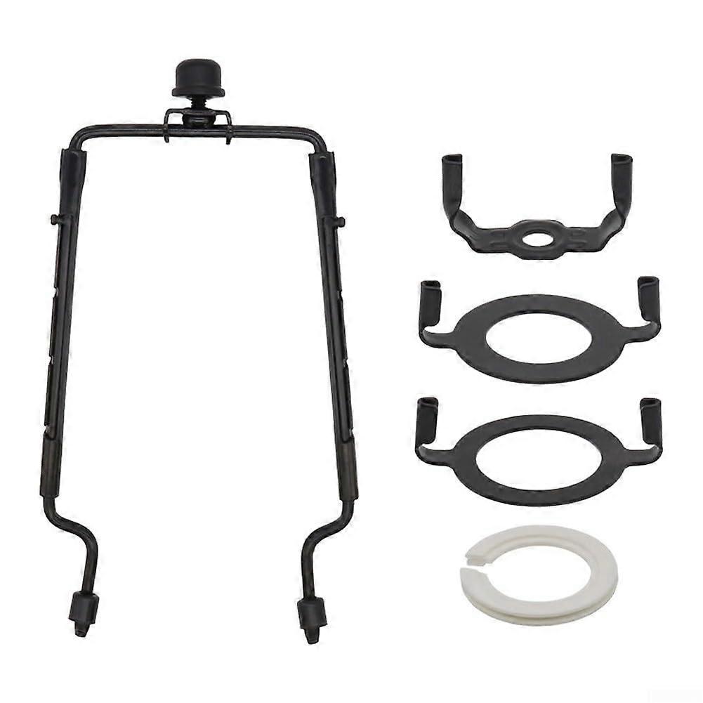 Lamp Shade Harp Stand Adjustable 8Inch, Detachable Components, E26/E27/E14 Adapters, Black Finish for Lamp