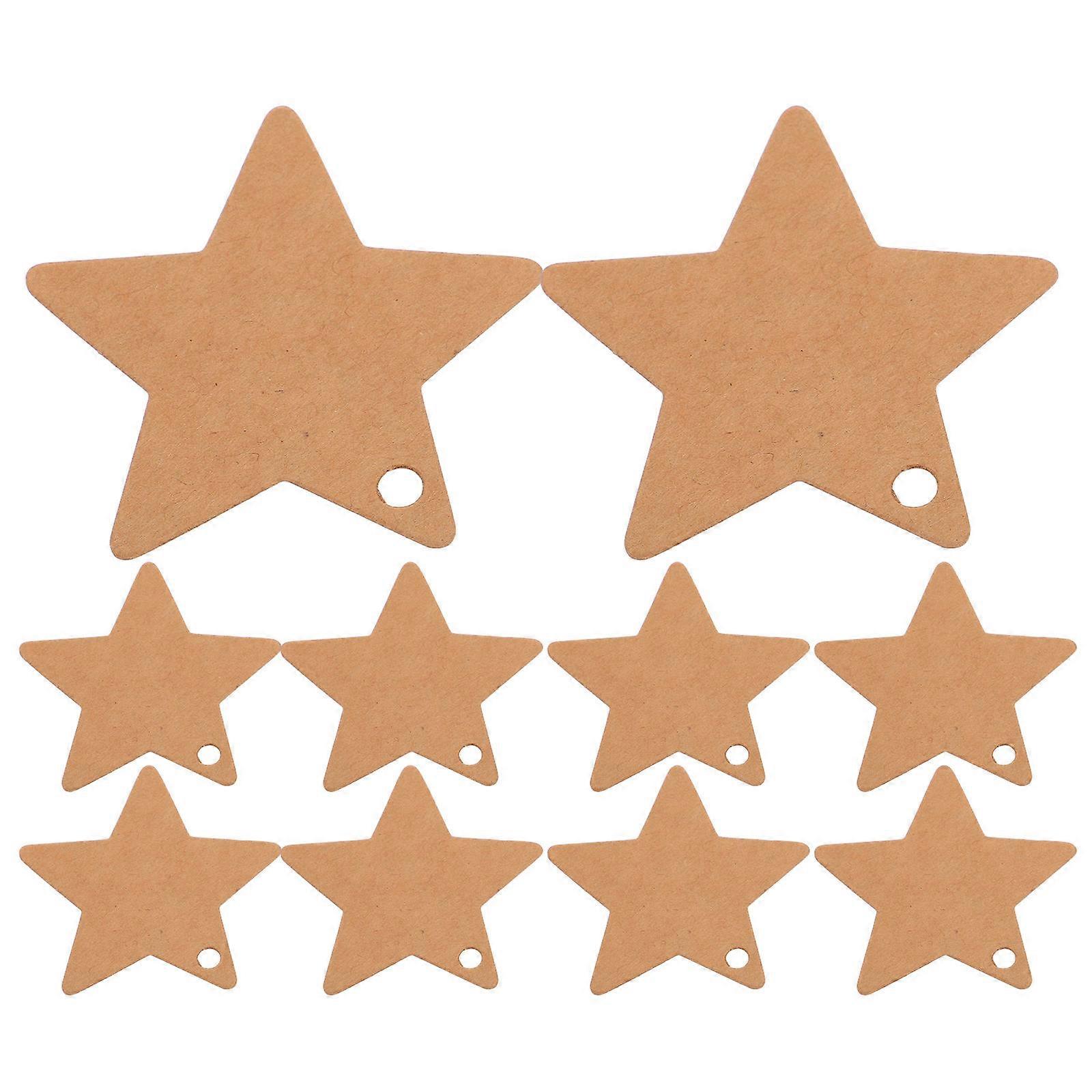 400Pcs Brown Kraft Paper Star Tags for Wedding Use with Writable Surface
