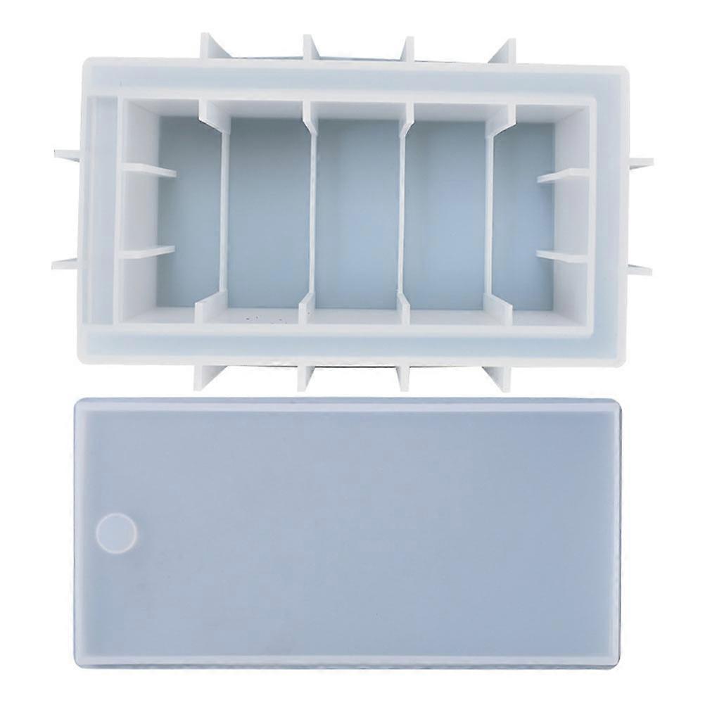 Resin Box Mold for DIY Use 3Sets White Silicone Storage Box Mold