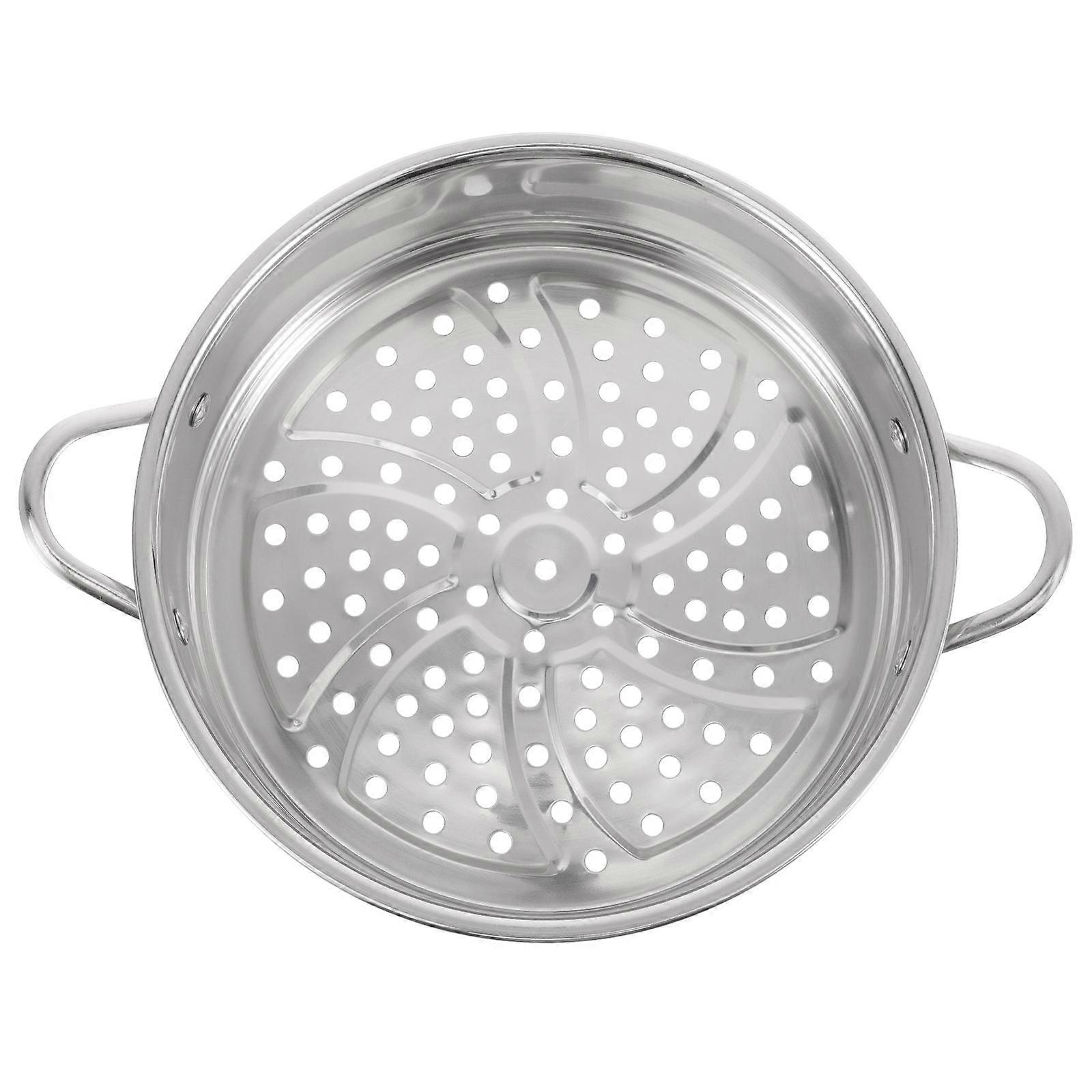 Dim Sum Steaming Basket Stainless Steel Handles for Cooking 20x20x7cm Dual Handle Design 1Set