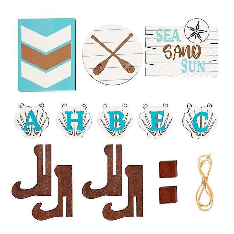 Beach logo beach shell series layered tray decoration desktop simple wooden crafts ornaments