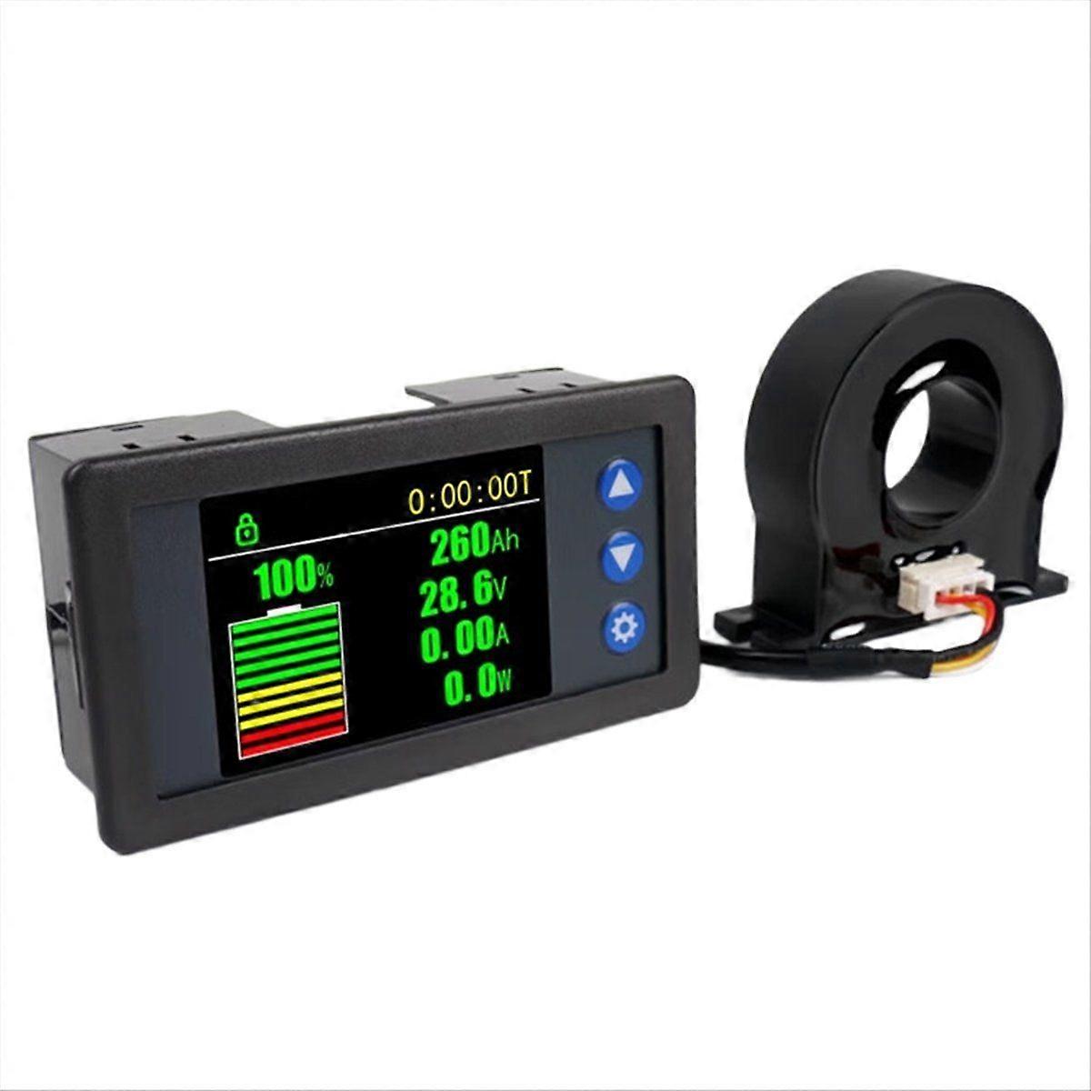 DC10-100V Battery Capacity Coulomb Meter Monitor Voltage Current Power Display Hall Sensor Coulomb