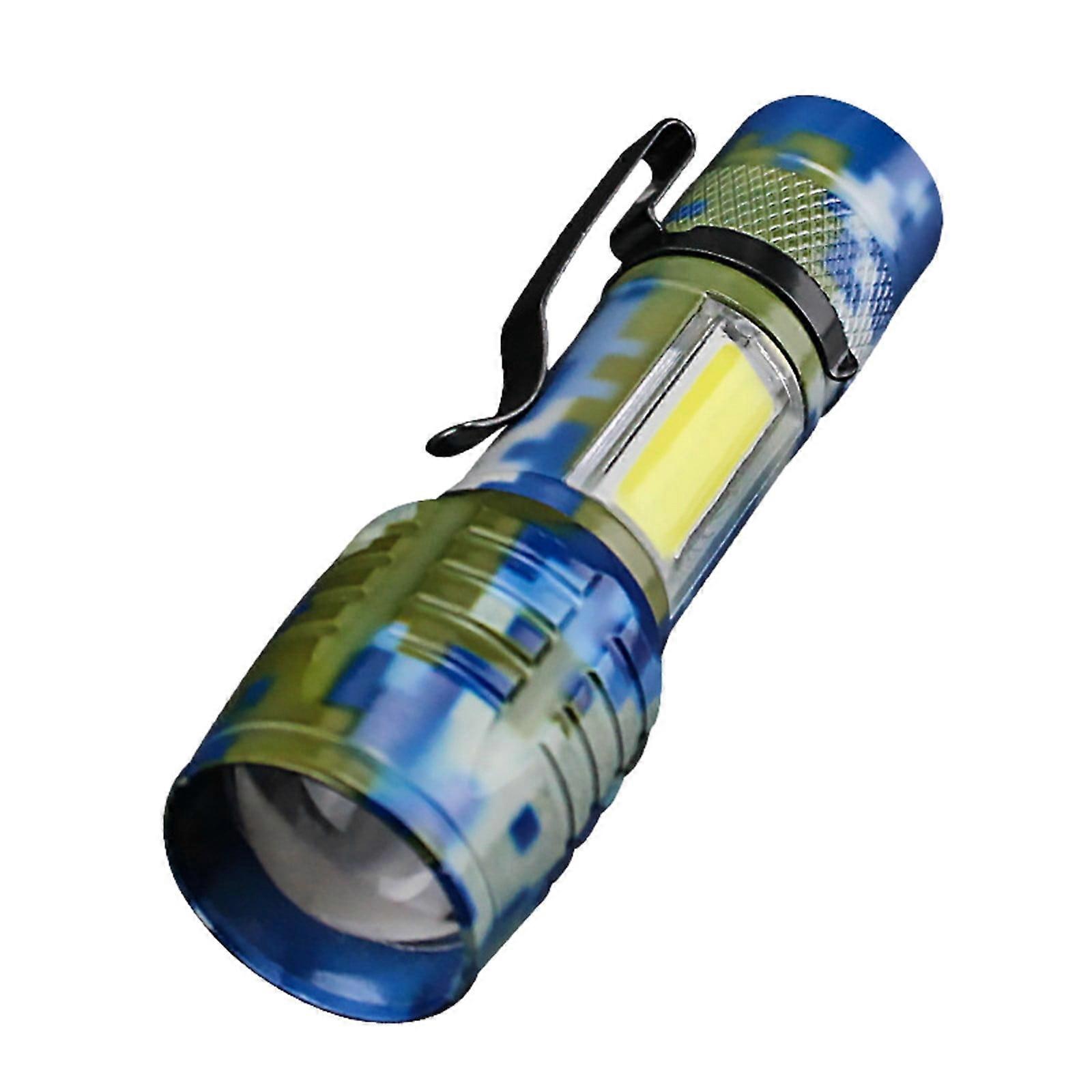 Yonrjhukm LED Flashlight Bright Flashlight Zoomable Rechargeable Flashlight with 4 Modes Powerful Handheld Flashlight