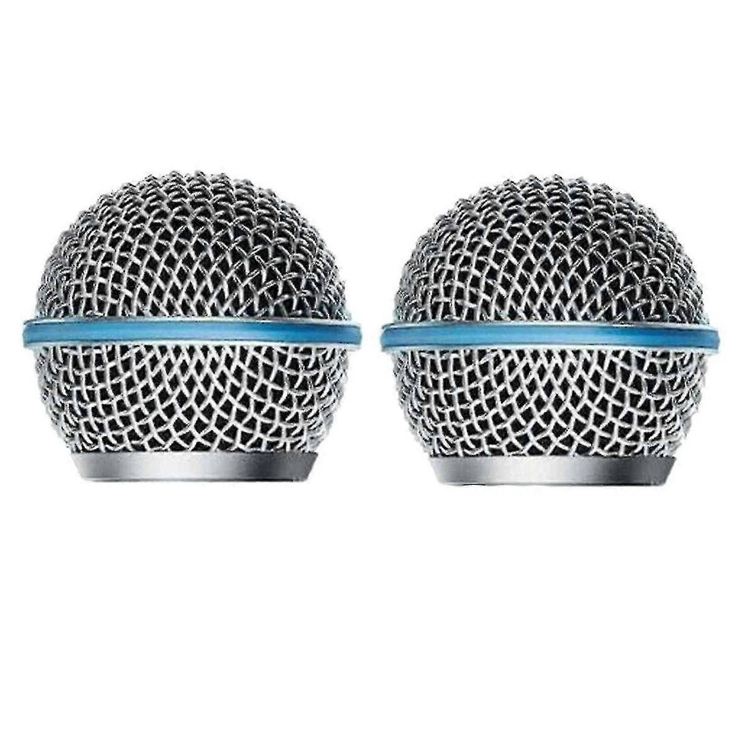 2pcs Microphone Grill Replacement For Beta58a Sm58 Pgx24 Slx24 - Mic Ball Head Mesh