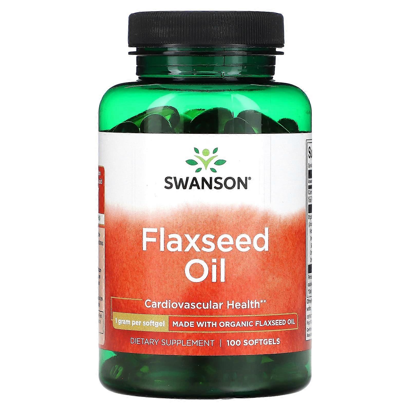 Flaxseed Oil, 1 g, 100 Softgels