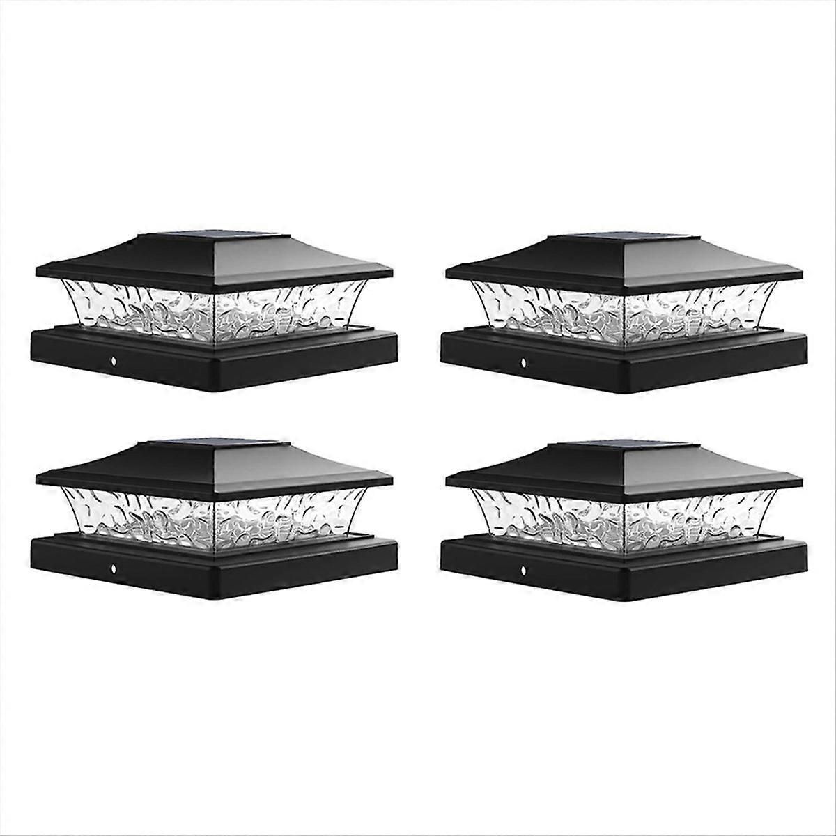 Solar Post Cap Lights Outdoor Deck Fence Post Light 4Pack