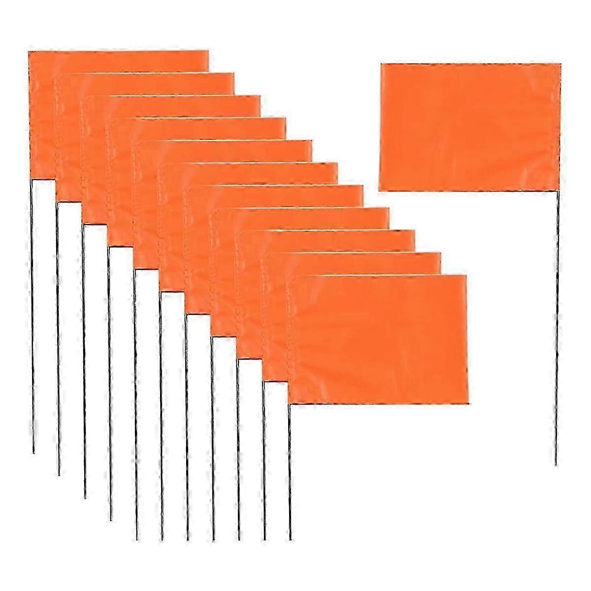 50Pack Marking Flags, Orange Yard Flags 15x4x5Inch, Marker Flags, Lawn Flags Markers, Irrigation Flags, Landscape Flags