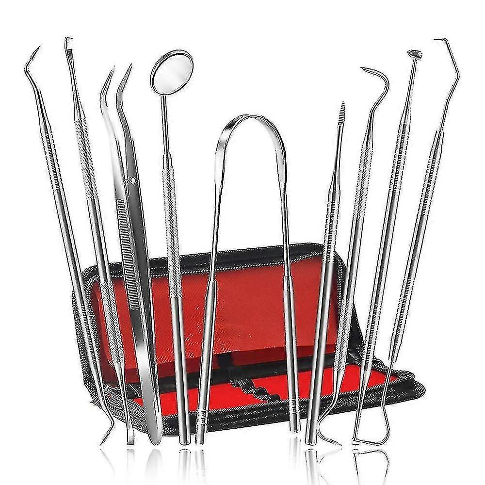 Dental Tools, 9 Pack Teeth Cleaning Tools Professional Stainless Steel