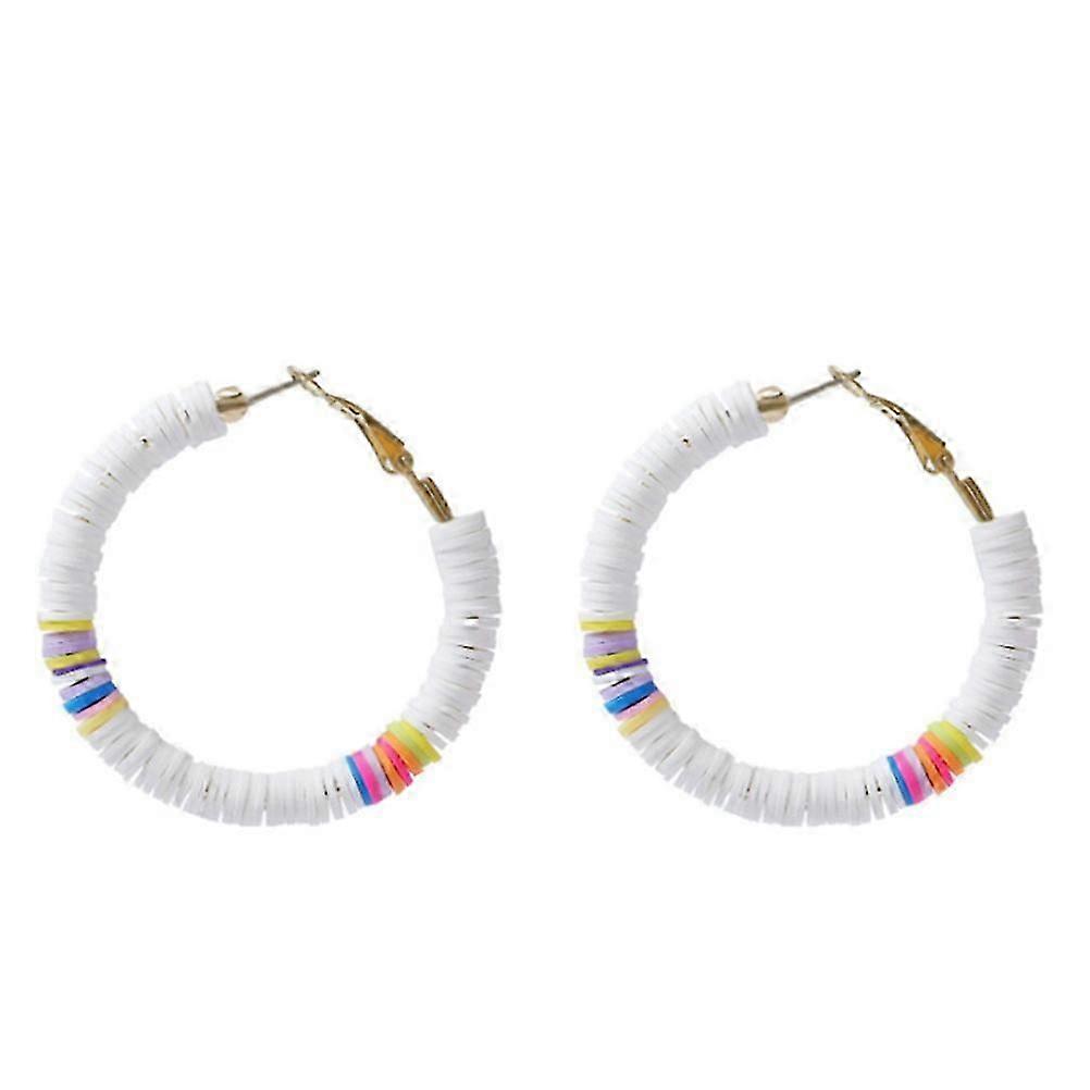 Beaded Polymer Clay Stack Drop Earrings for Women's