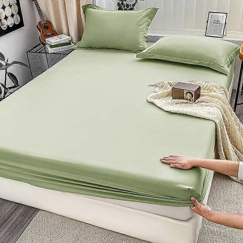 Solstice White Fitted Sheet Set - Soft Breathable Sabanas Para Cama With Pillowcase, Elastic Corners (Single/Queen)