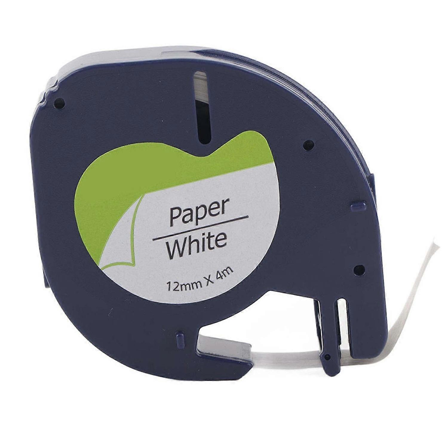 Label Tape Resin Ribbon Abrasion Resistant Black-on-White for DYMO LT Labeling Machine