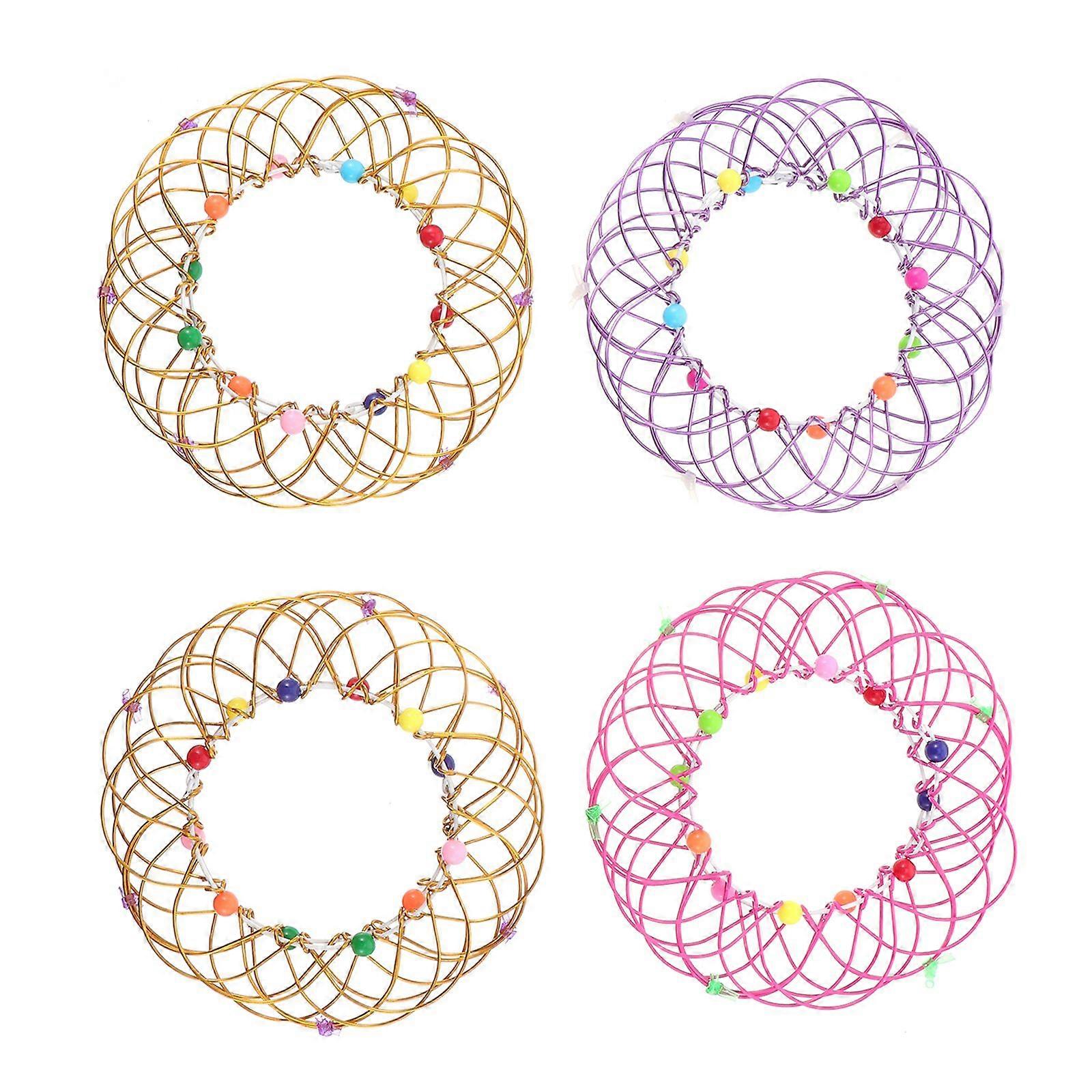 4pcs Amazing Mandala Flower Baskets Toy Variable 36 Types Iron Ring Ornaments