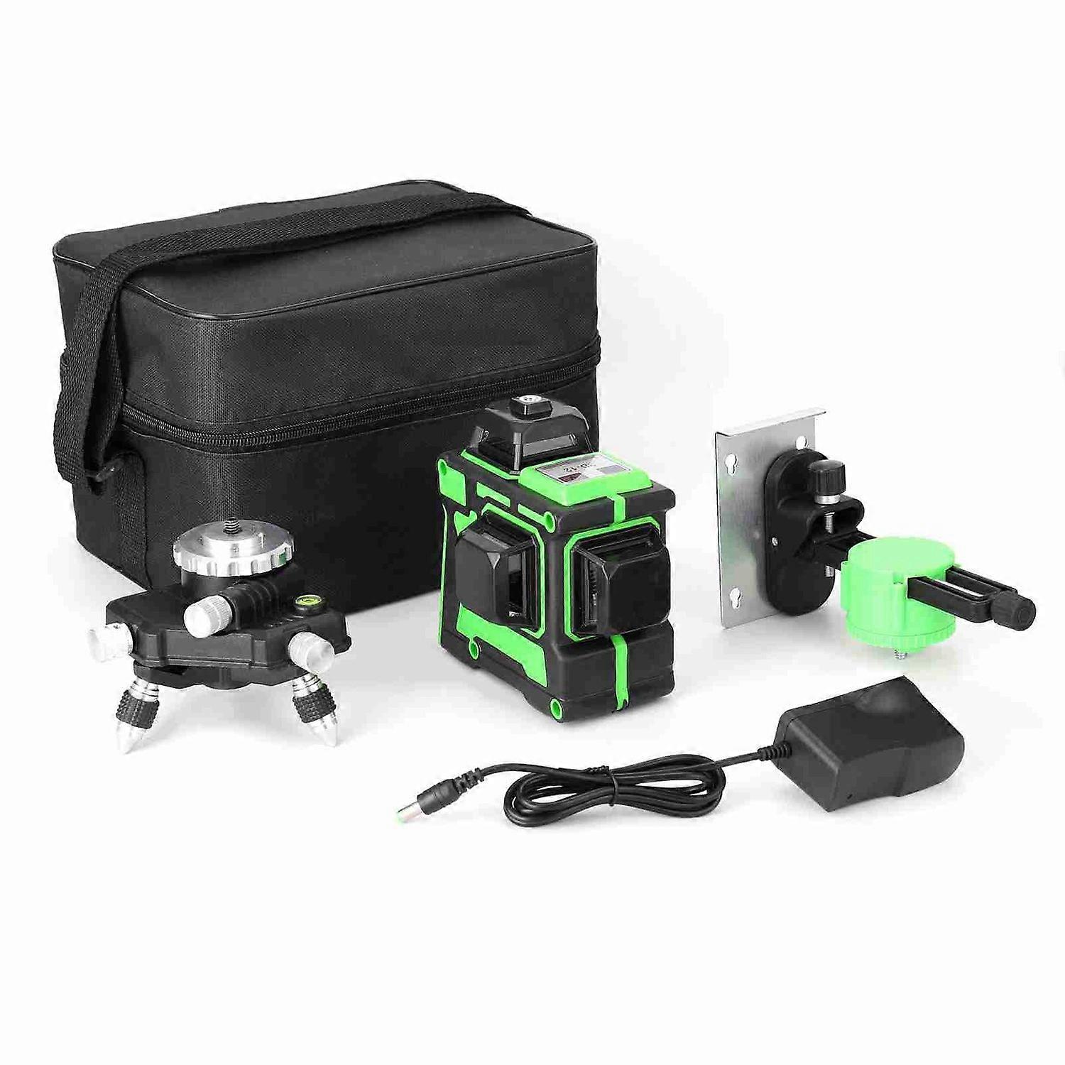 Multifunctional 3D 12 Lines Self-leveling Laser Level  with 1.2M 3 Heights Adjustable Alloy Extensio