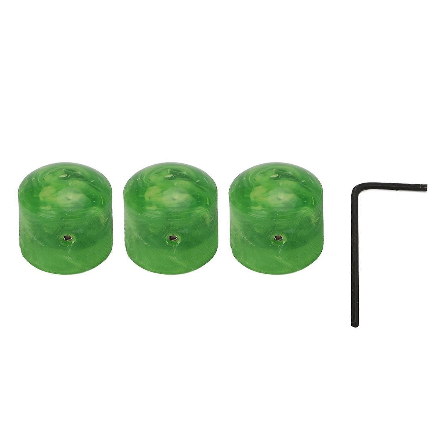 3Pcs Electric Guitar Knob String Potentiometer Controller Instrument Accessory Set Kit Green