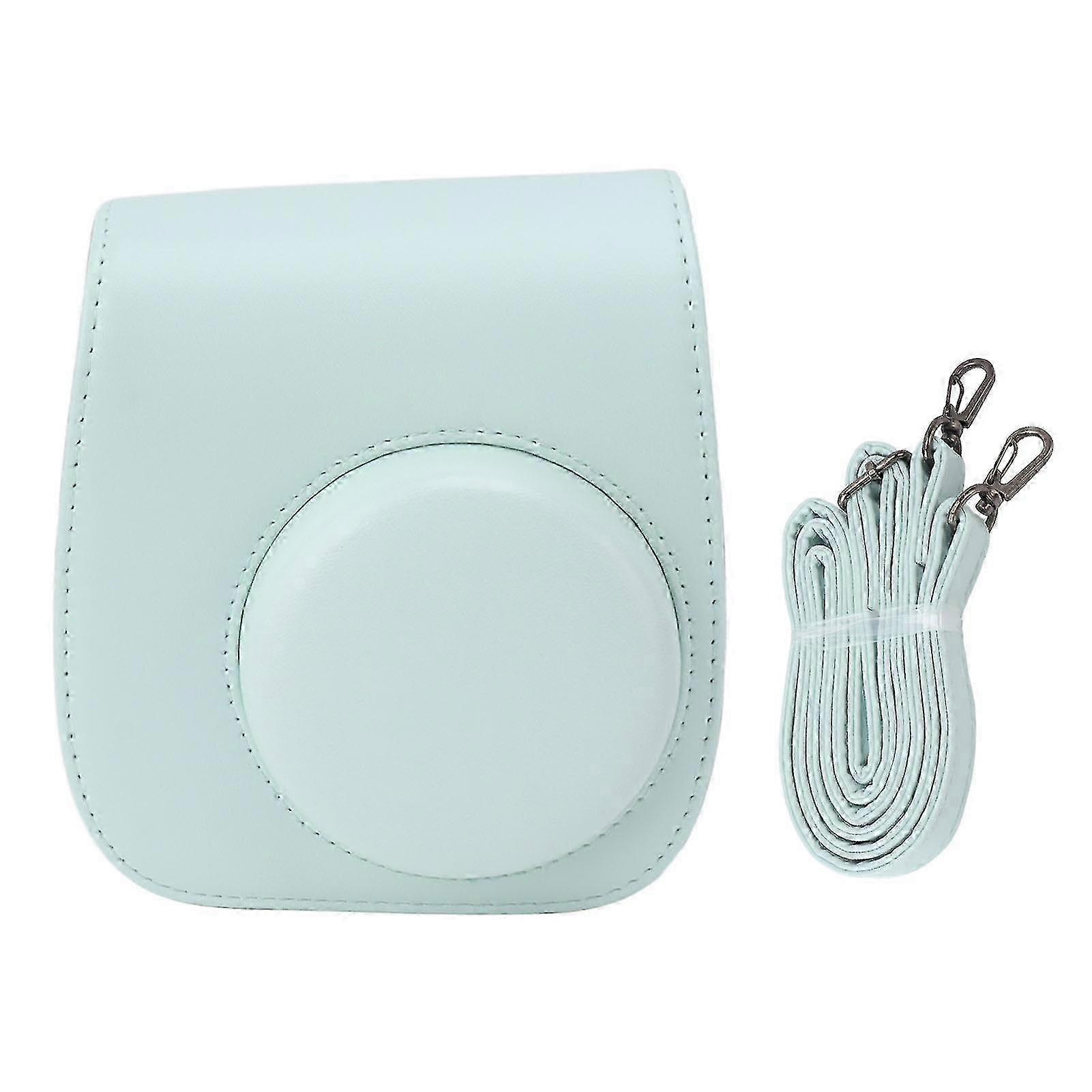 Instant Camera Bag PU Leather Instant Camera Bag Adjustable Strap Instant Camera Case for Traveling Camping