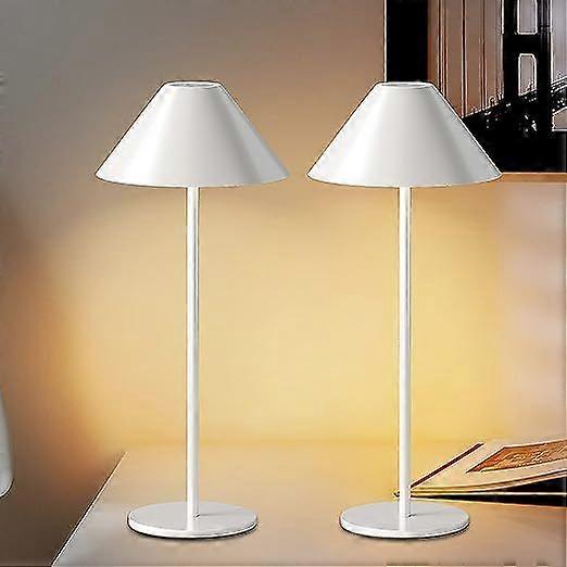 Lampe de table sans fil rechargeable, étanche IP54, réglable en continu de 1 à 100 % de luminosité, lampe à piles 240LM dimmable, batterie certifiée 4000mAh