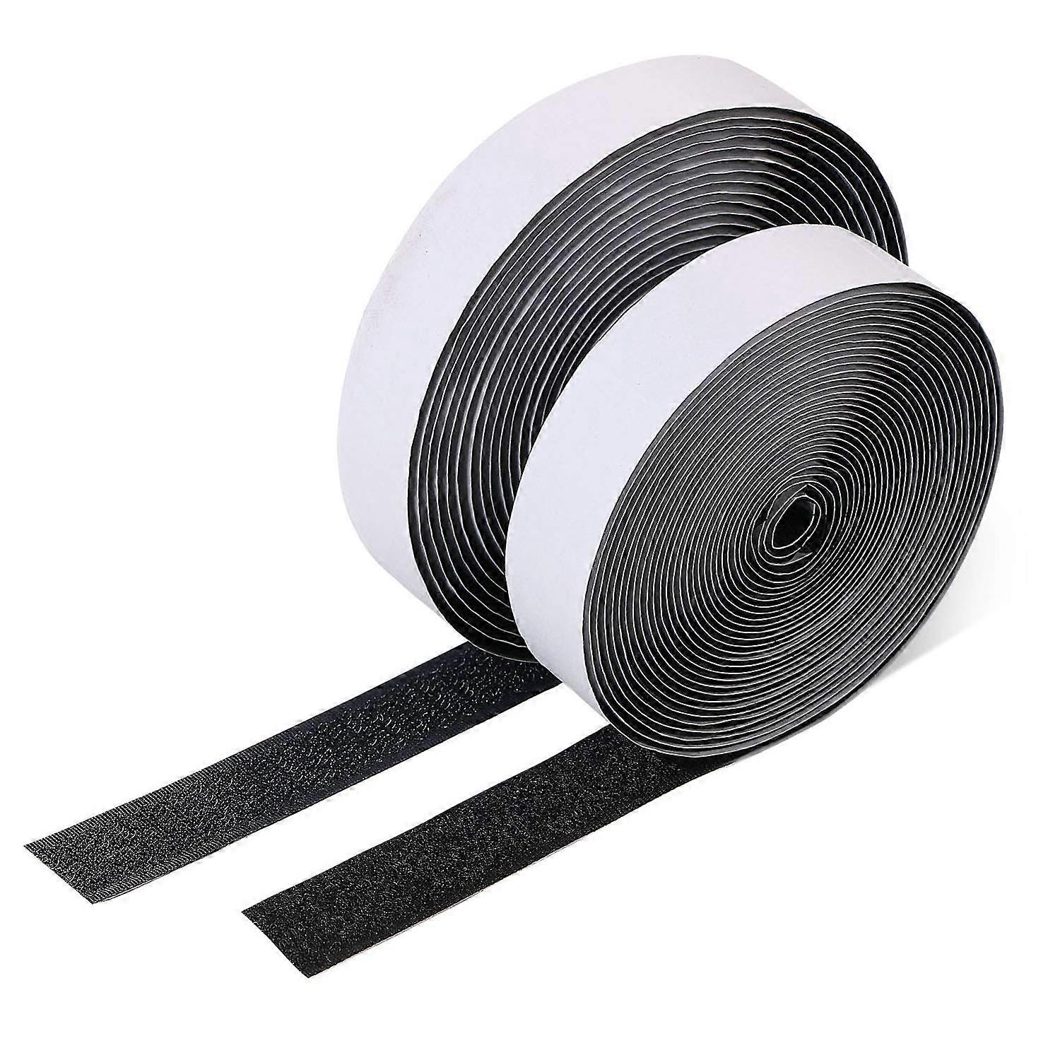 Self Adhesive Tape Set,20mm x 5M Scratch Hook Loop Tape Self Adhesive Strong Adhesion for All Frame Installations - 5m Hook & 5m Loop