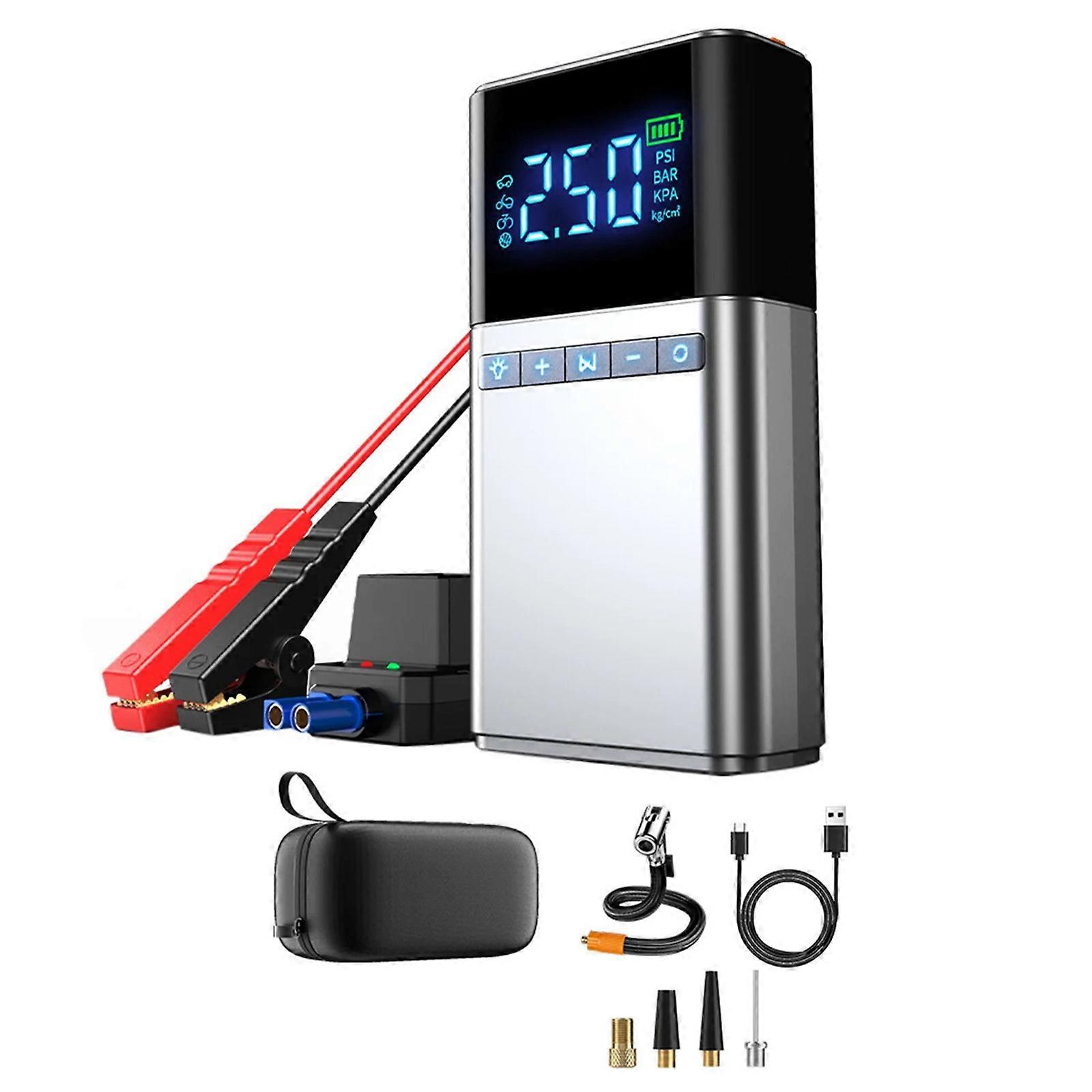 High Efficiency Vehicle Starting Device Digital Tire Inflator Electric Air Compressor Pump for Accurate Pressure Control Multicolor