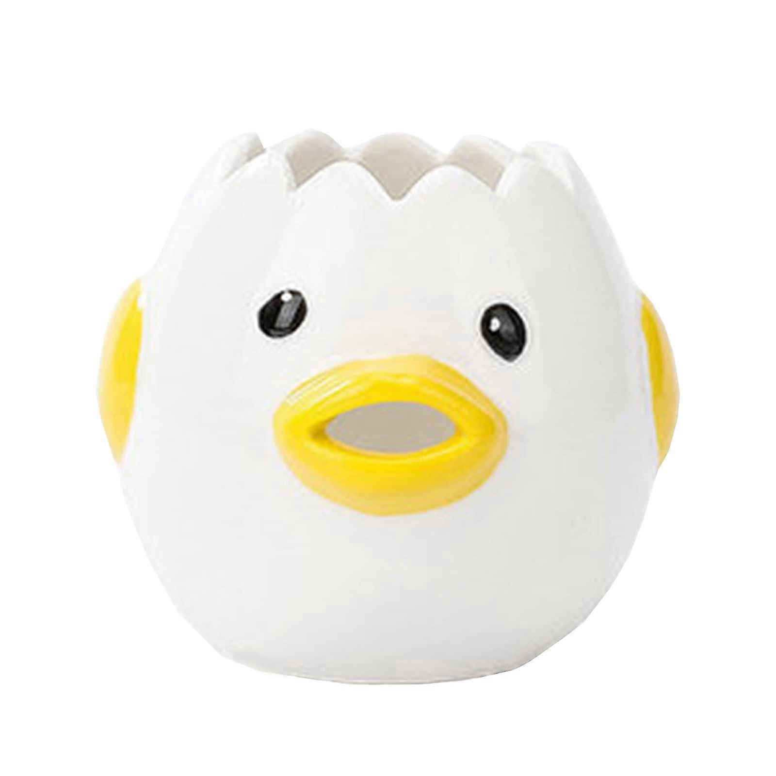 Ceramic Egg Separator Chicken Design for Egg Yolk and White Separation, Kitchen Baking Tool, Dishwasher Safe Yellow