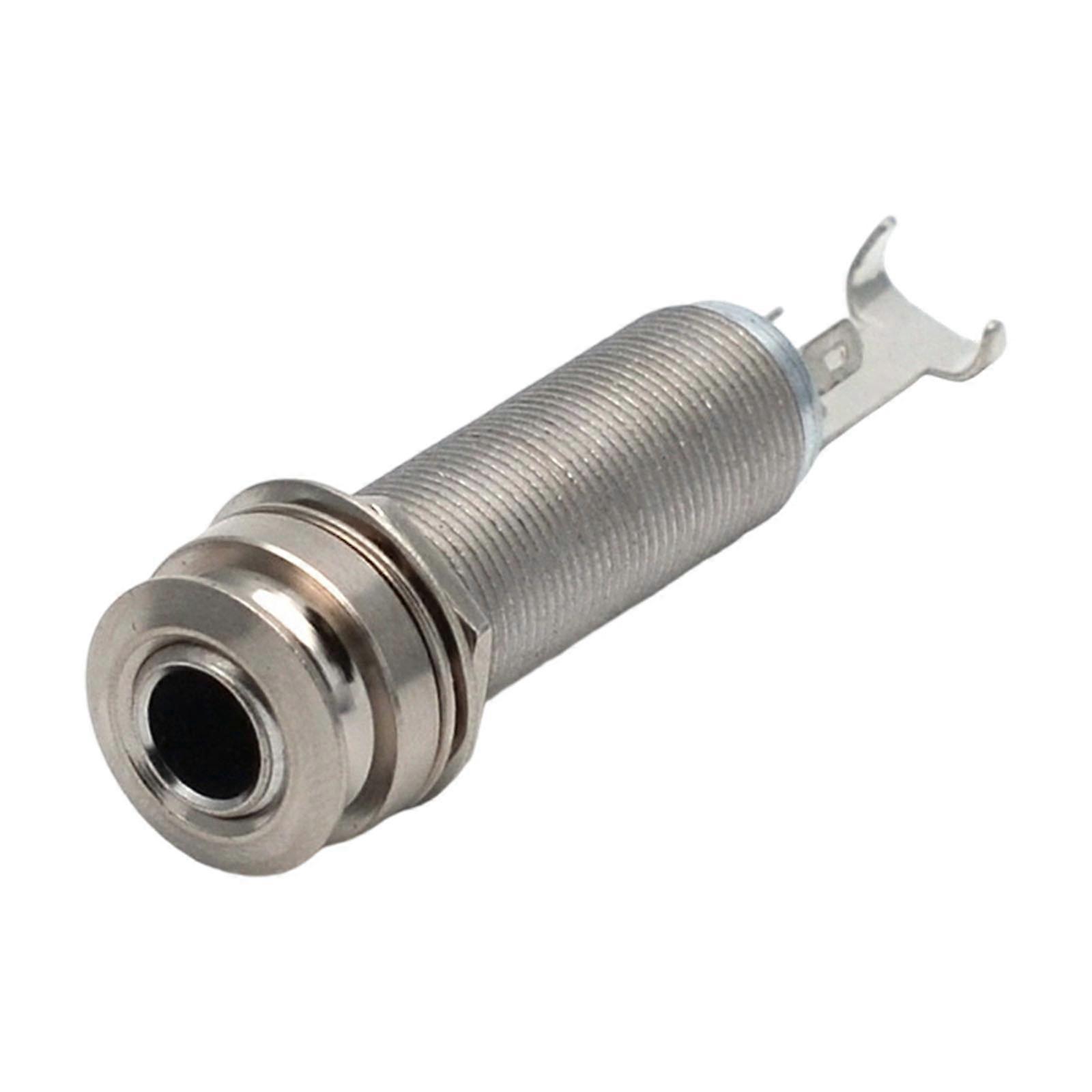 High Performances Metal Guitar Endpin Connector 6.35mm Plug Stereo Output Optimized for Stage Studio Use  Silver