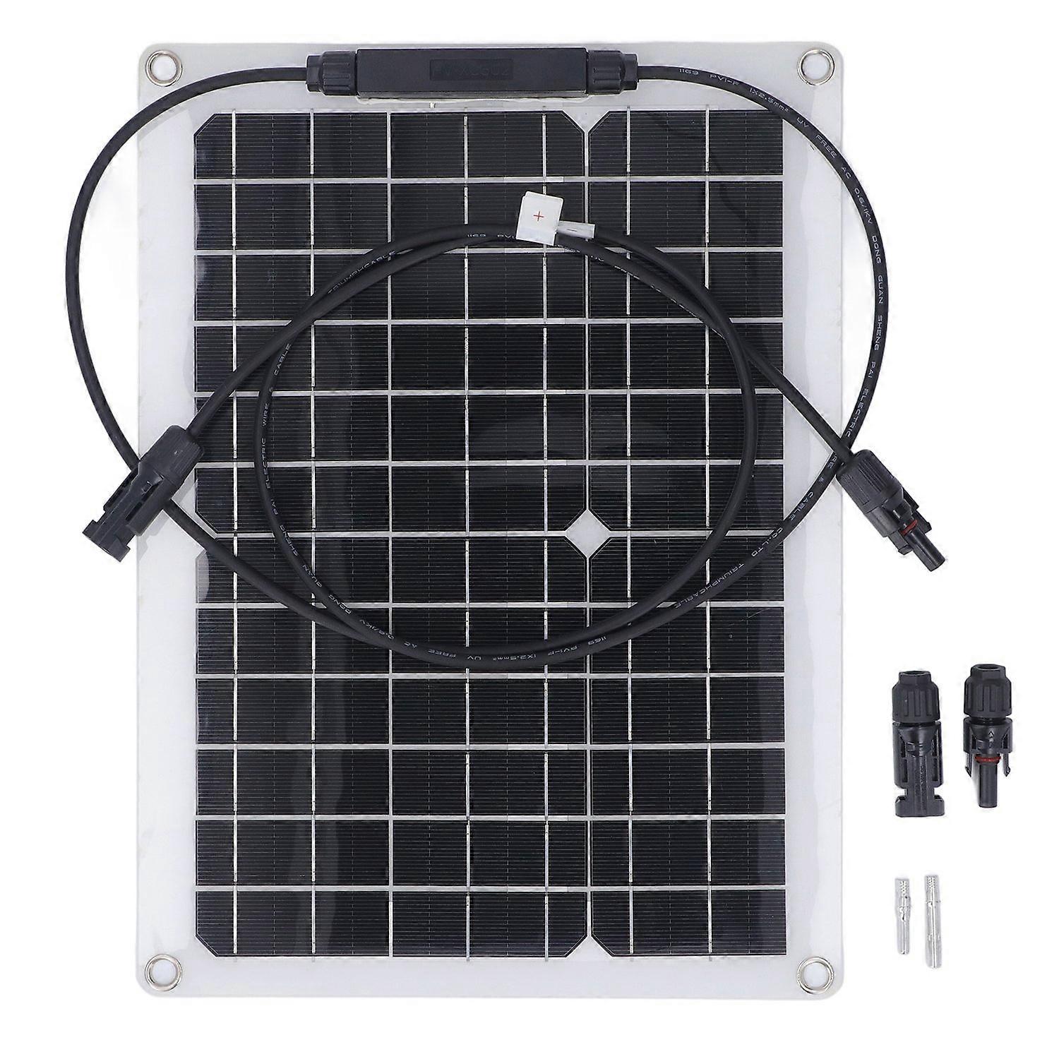 Small Solar Panel Flexible Kit 18V 15W for Battery Charging Security Camera Automatic Gate Chicken C