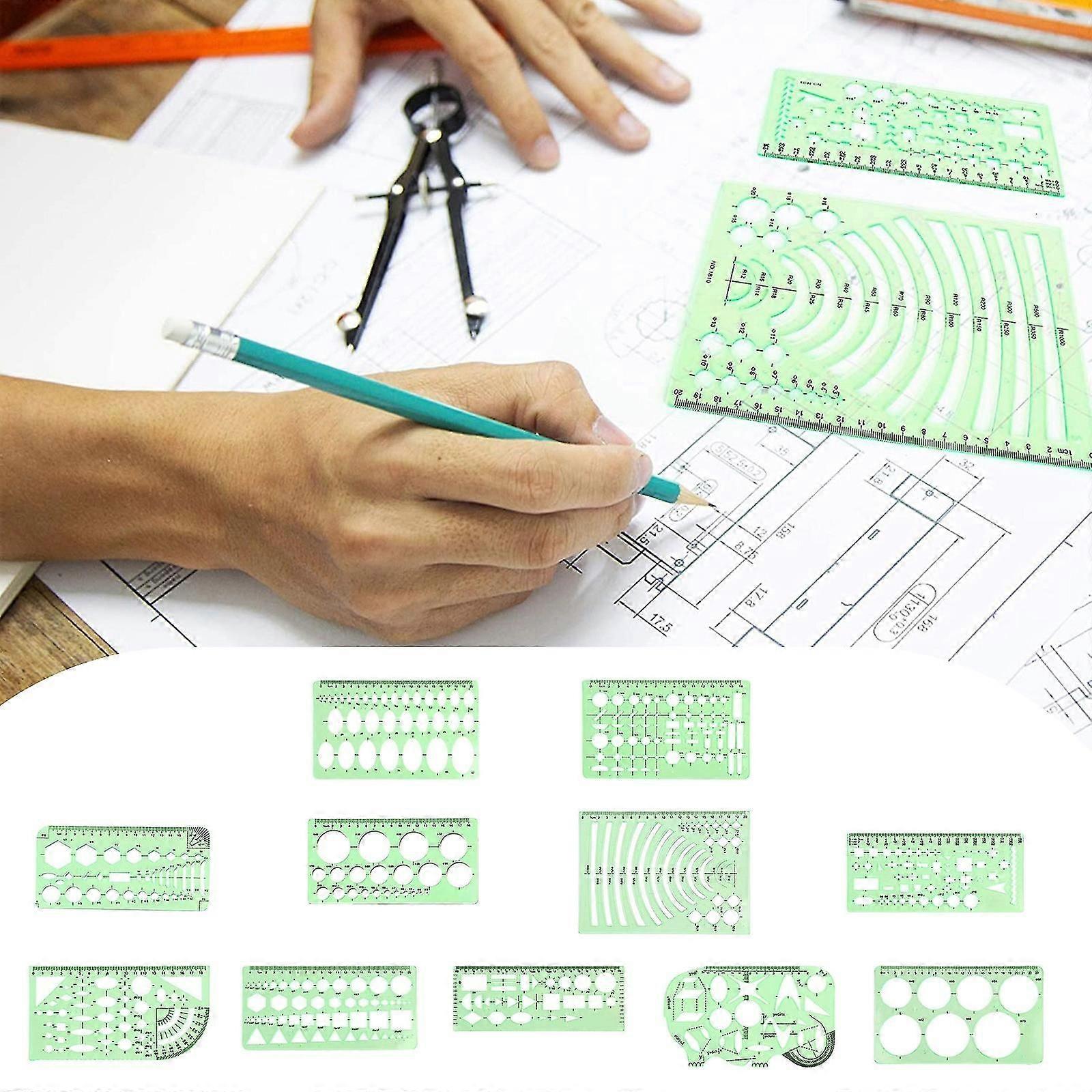 Geometric Drawing Template Drawing Template Measuring Tool 11pc