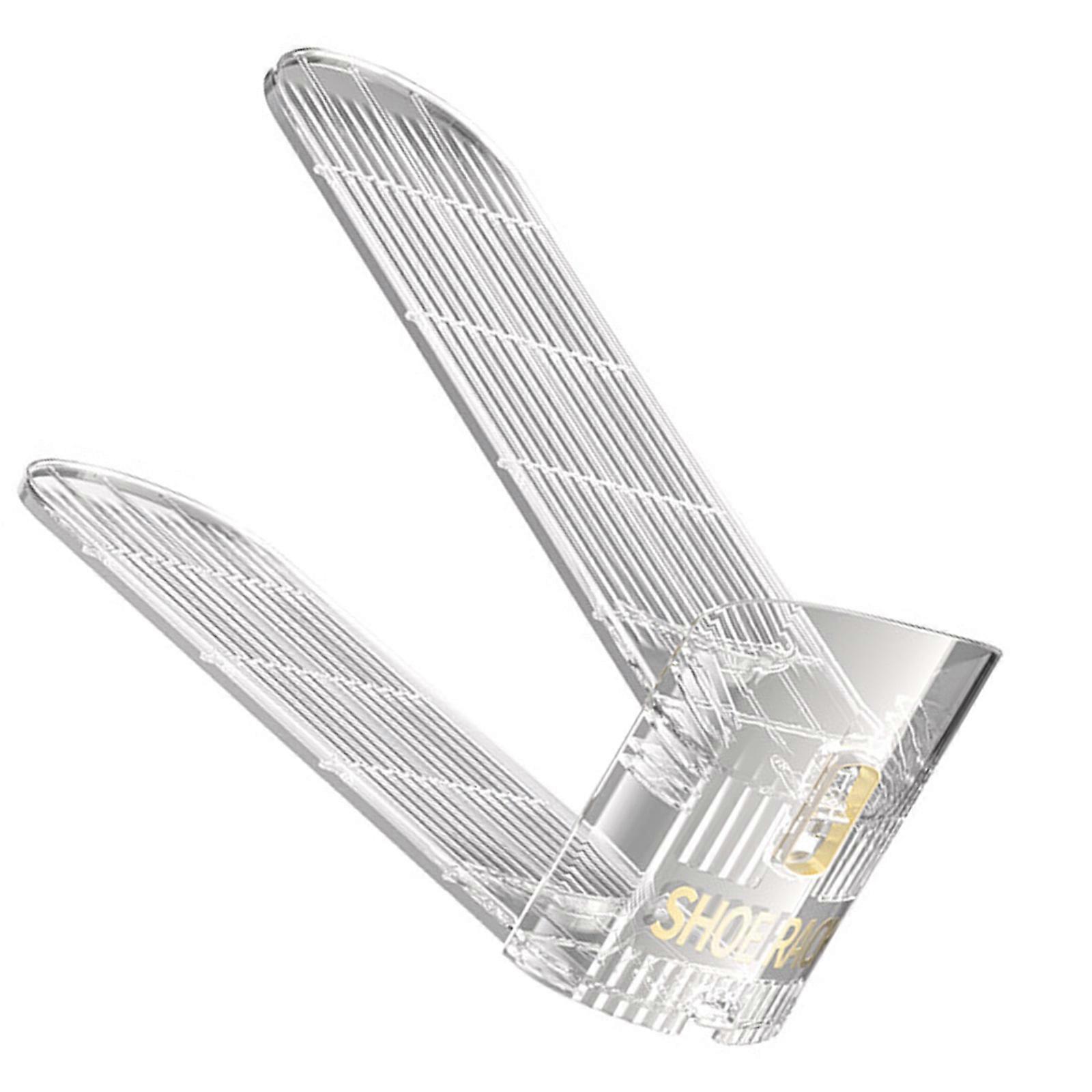 Effective Shoe Slots Organizer Adjustable Double Layer Designs Stand for Enhancing Shoe Storage and Space Efficiency  Clear