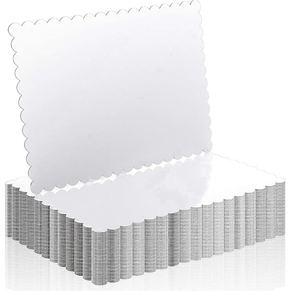 20 Pack Rectangle Cake Board   Cardboard Cake Bases, 25 X 34cm Gold Foil Quarter Cake Sheet for Baking White