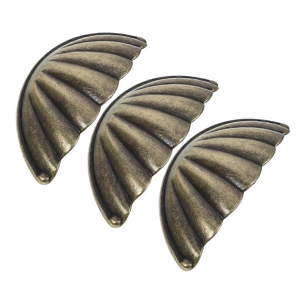 Vintage Zinc Alloy Decorative Cabinet Knobs Semi Circle Pulls 3Pcs Set