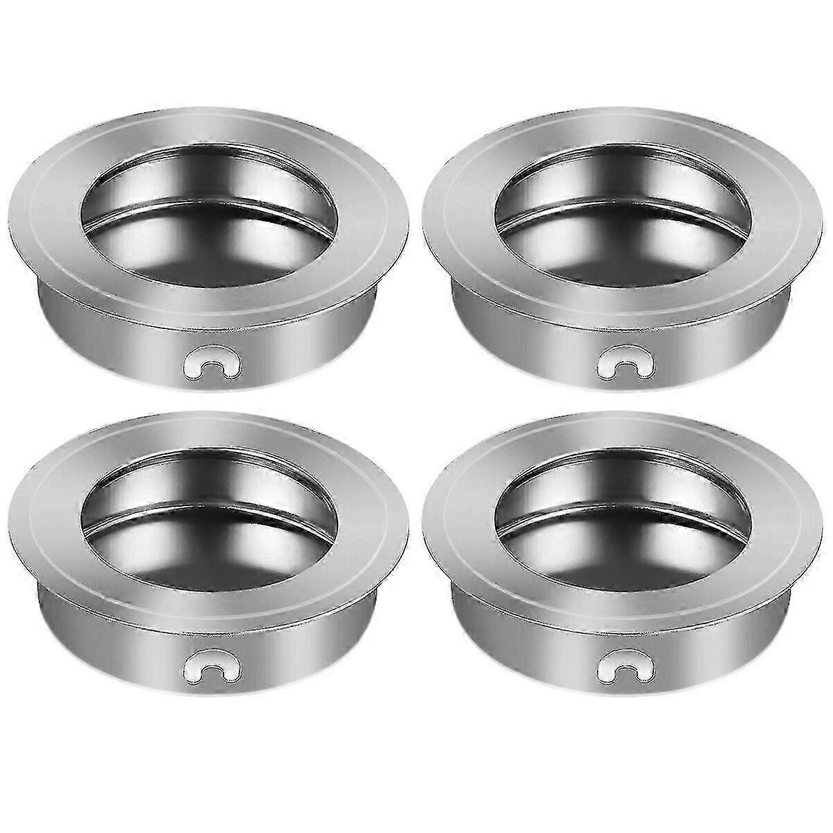 for Yardwe 4PCS 35mm Flat Stainless Steel Pulls for Sliding Doors & Cabinets