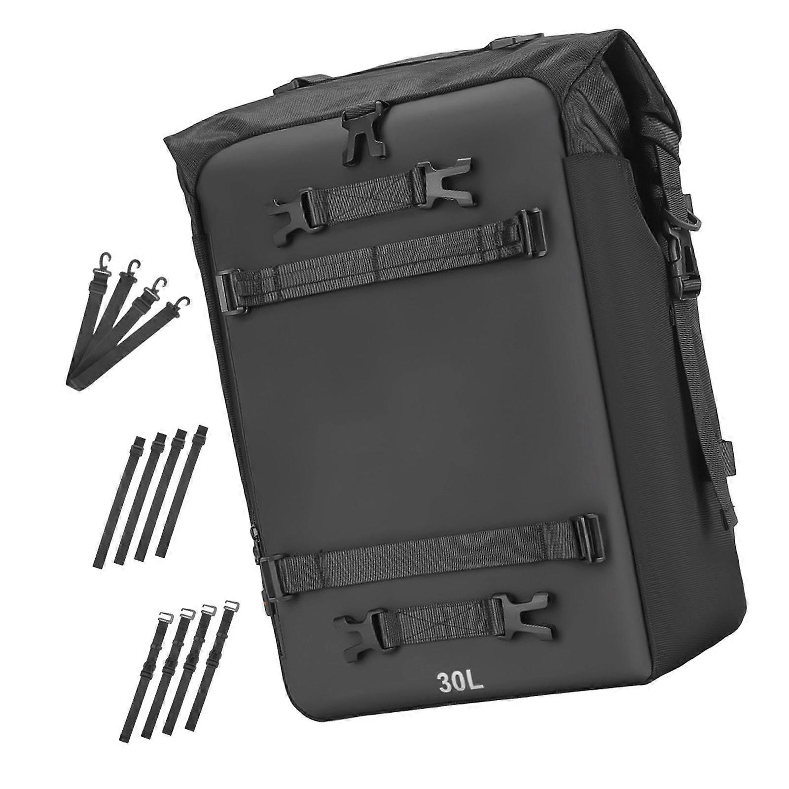 High Capacity Motorcycle Rear Storage Modular Assembly System Non Slip Surfaces TPU Construction Spacious Organizer  30L