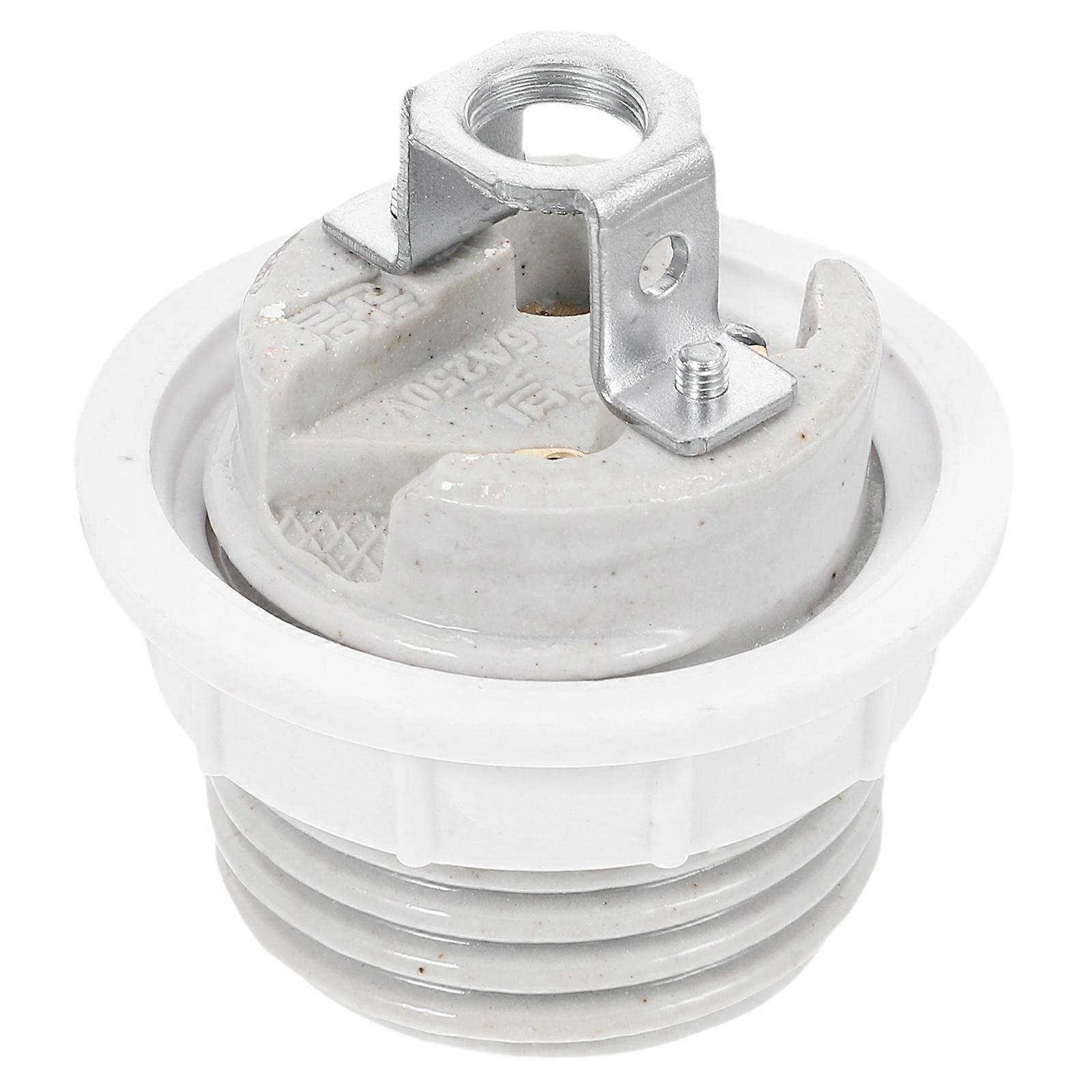 Ceramic Light Socket E27 for Easy Installation White Porcelain Holder