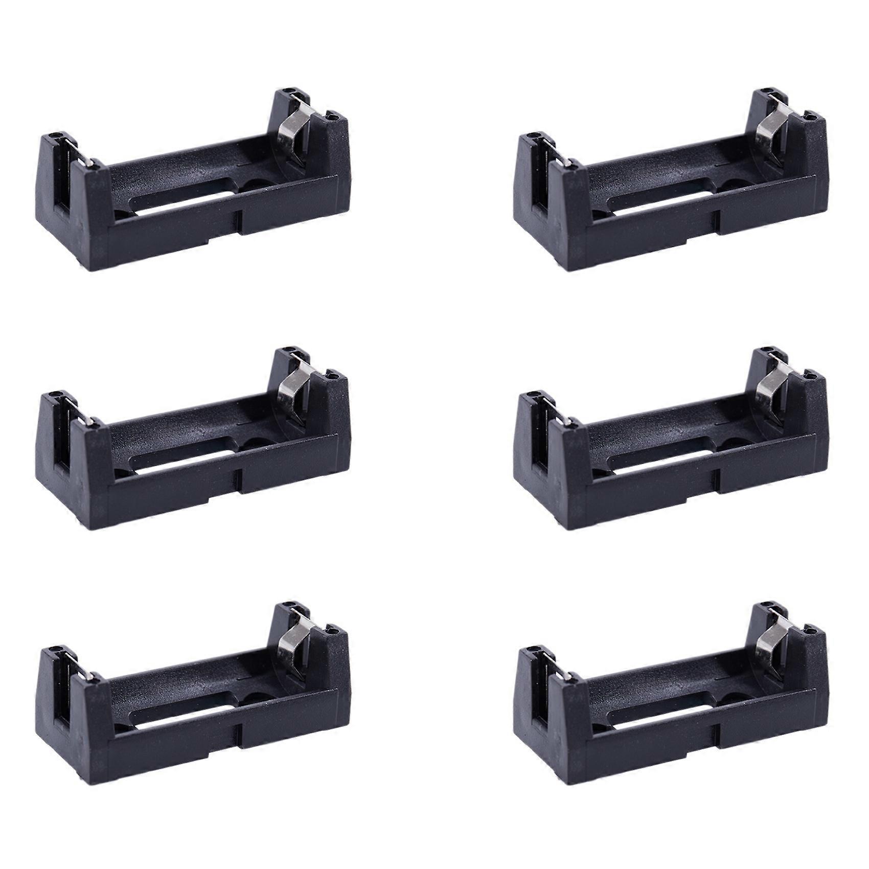 6X Plastic Shell 3V CR123A Button Cell Battery Sockets Holder Case Black