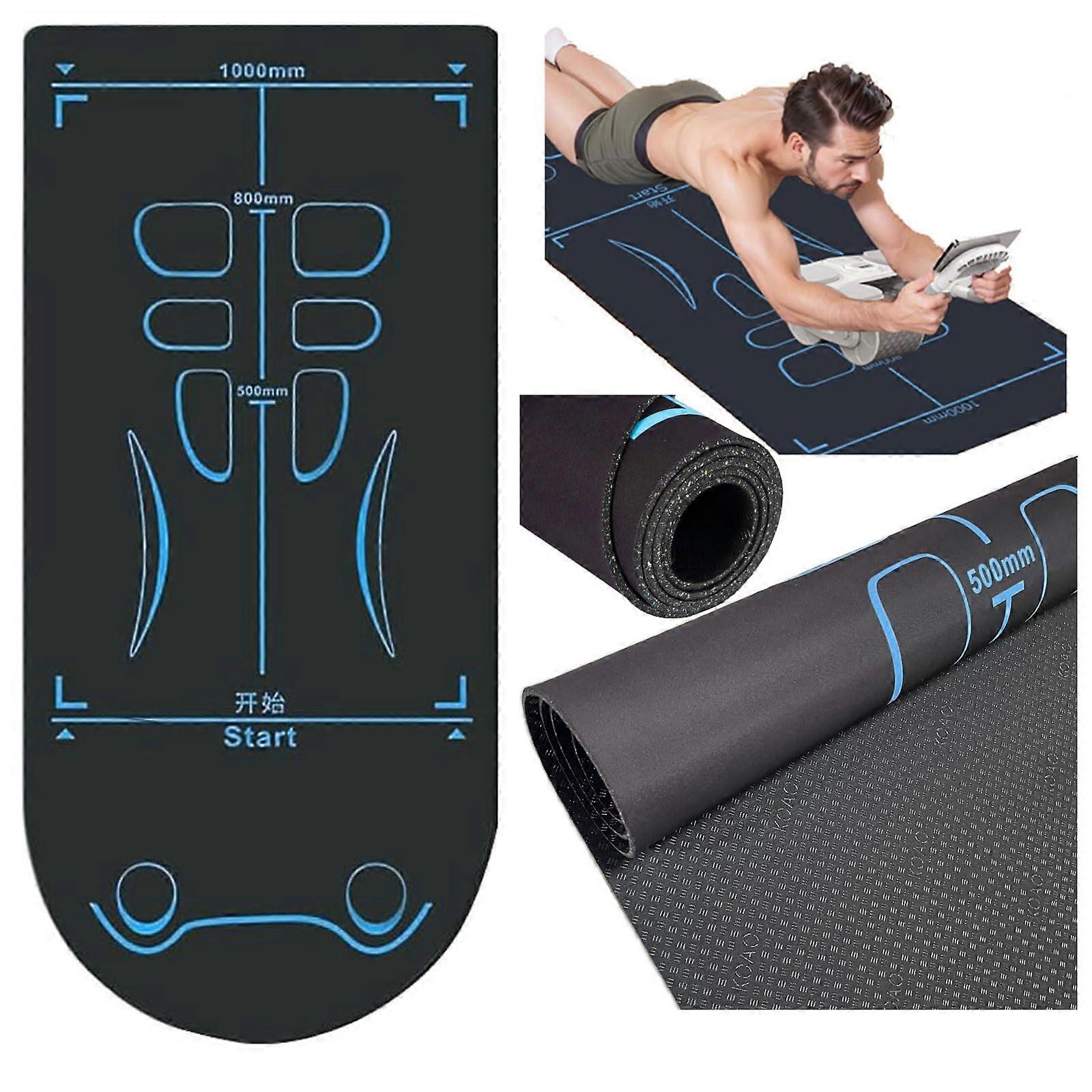 NonSlip Ab Roller Mat with Extra Thick Cushioning and Knee Protection for Home and Gym Workouts