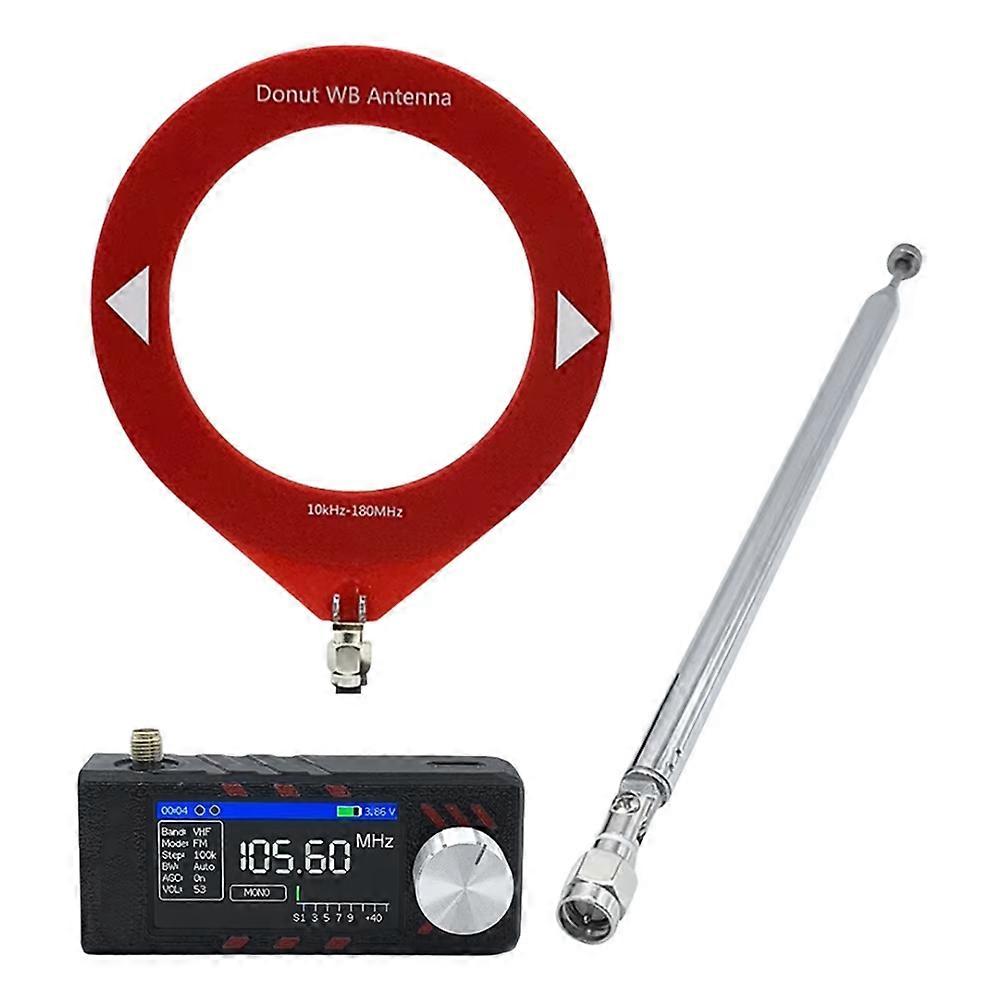 SI4732 Full Band DSP Radio ATS MINI PRO 0.5-108mhz LSB USB AM FM ESP-32-S3 Radio HF SW MW VHF Radio with Antenna