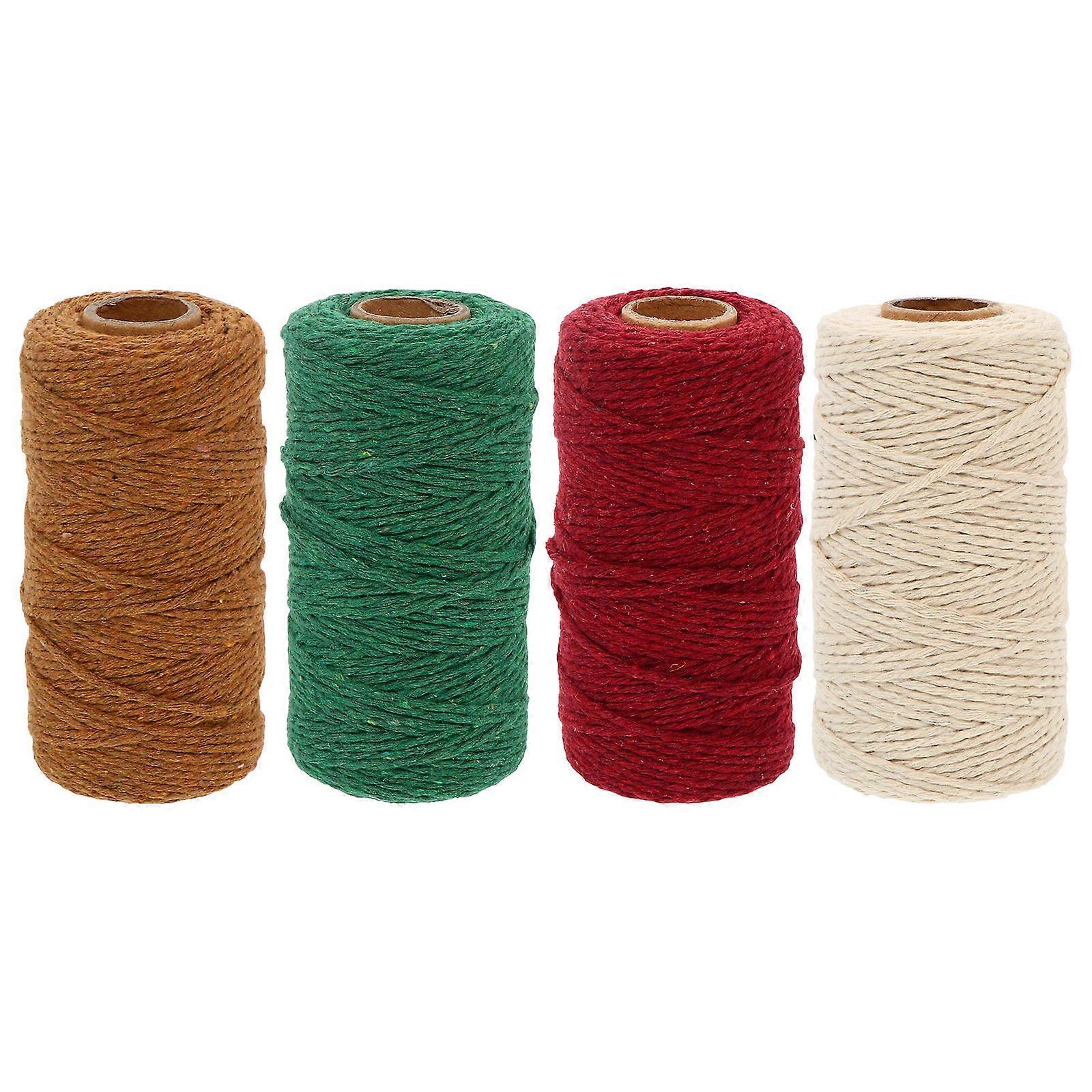 Macrame Craft Cotton Cord for DIY Use 8 Rolls Colored Cotton Rope