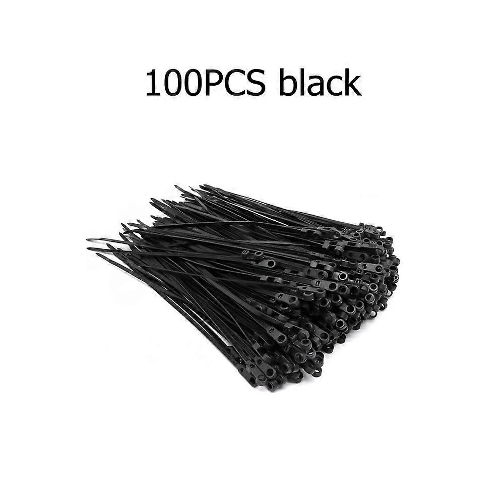 500/100Pcs Screw Hole Cable Ties Fixed Nylon Cable Zip Ties With Screw Hole Mount Self Locking Loop Wrap Bundle Tie Straps