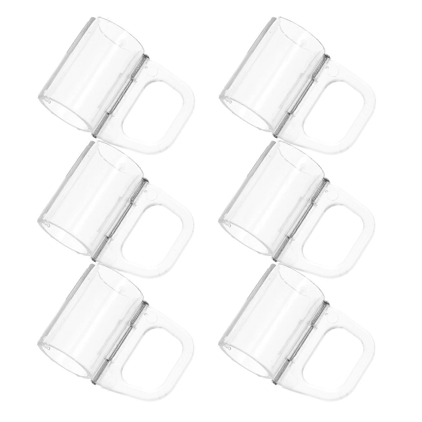 Roller Blind Pull Handle Clips Transparent ABS for 6Pcs Set