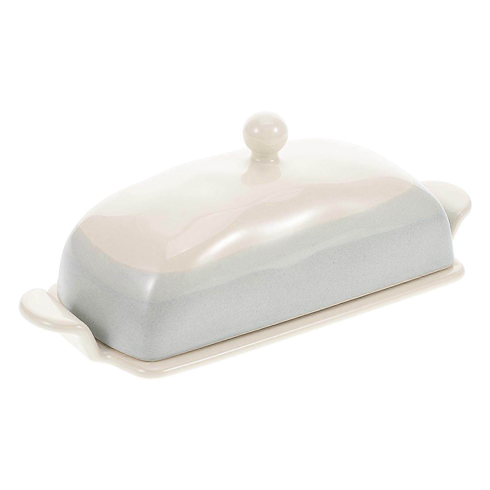 Yellow Butter Box Ceramic Butter Holder for Storage Use Multi Colored