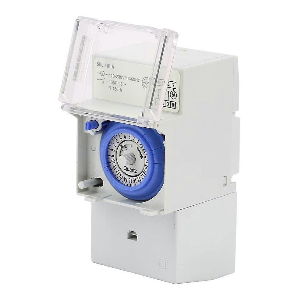 DIN Rail Timer Switch 24 Hour Programmable Mechanical Time Switch AC110230V for Outdoor Energy Saving