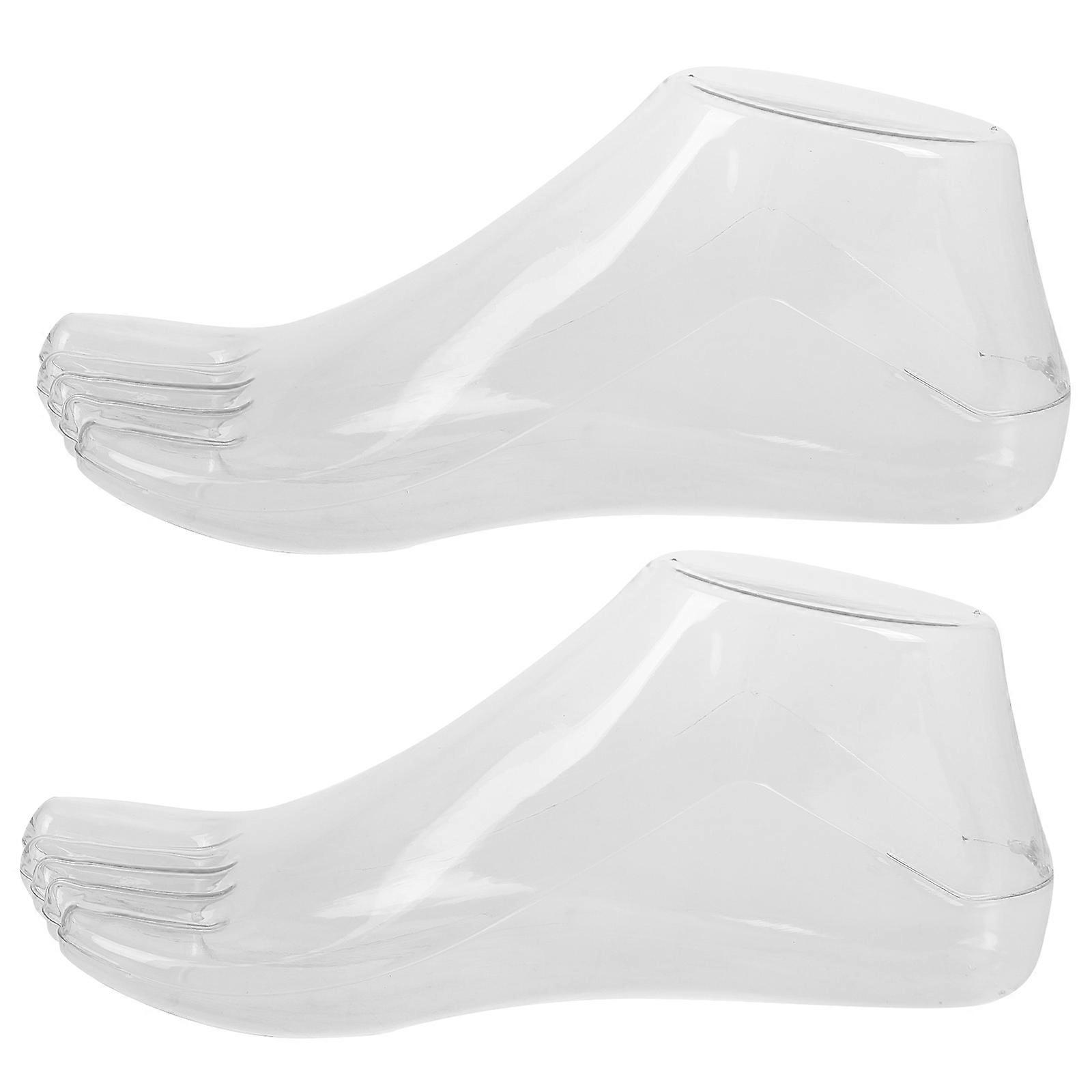 Realistic Foot Model Plastic Stand for Sock Display 1Pair Female Mannequin