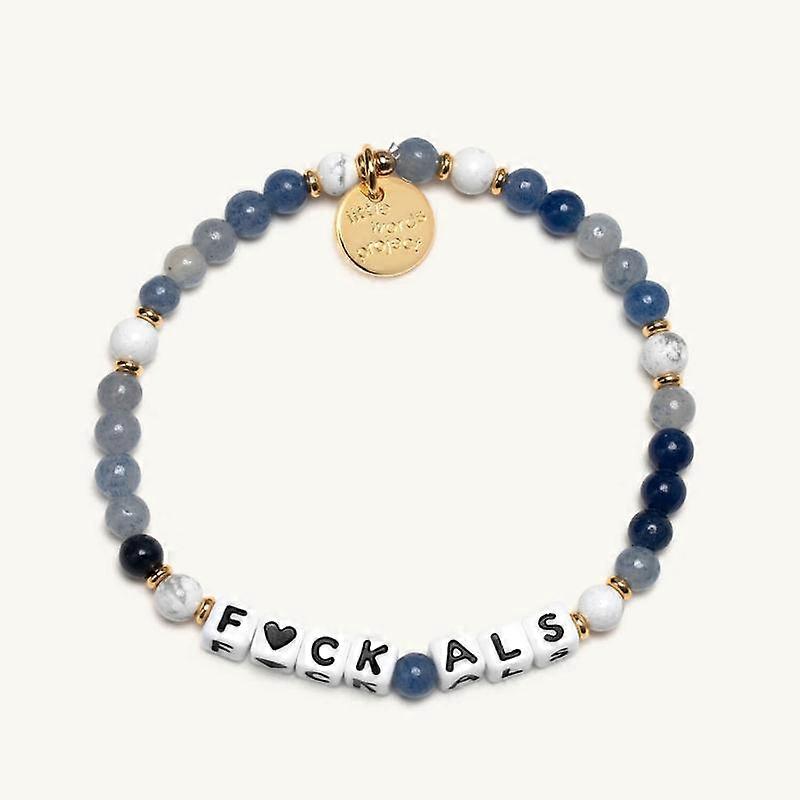 Little Words Project - F<3CK ALS Bracelet �C Giveback Collection, Stone Beaded Design, Trackable Kindness Bracelet �C Choose Your Size