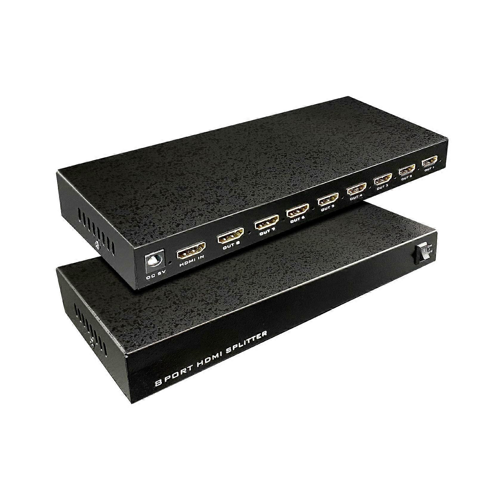 1x8 HDMI Splitter 4K 60Hz Ultra HD HDR10, 1 In 8 Out for Multiple Displays